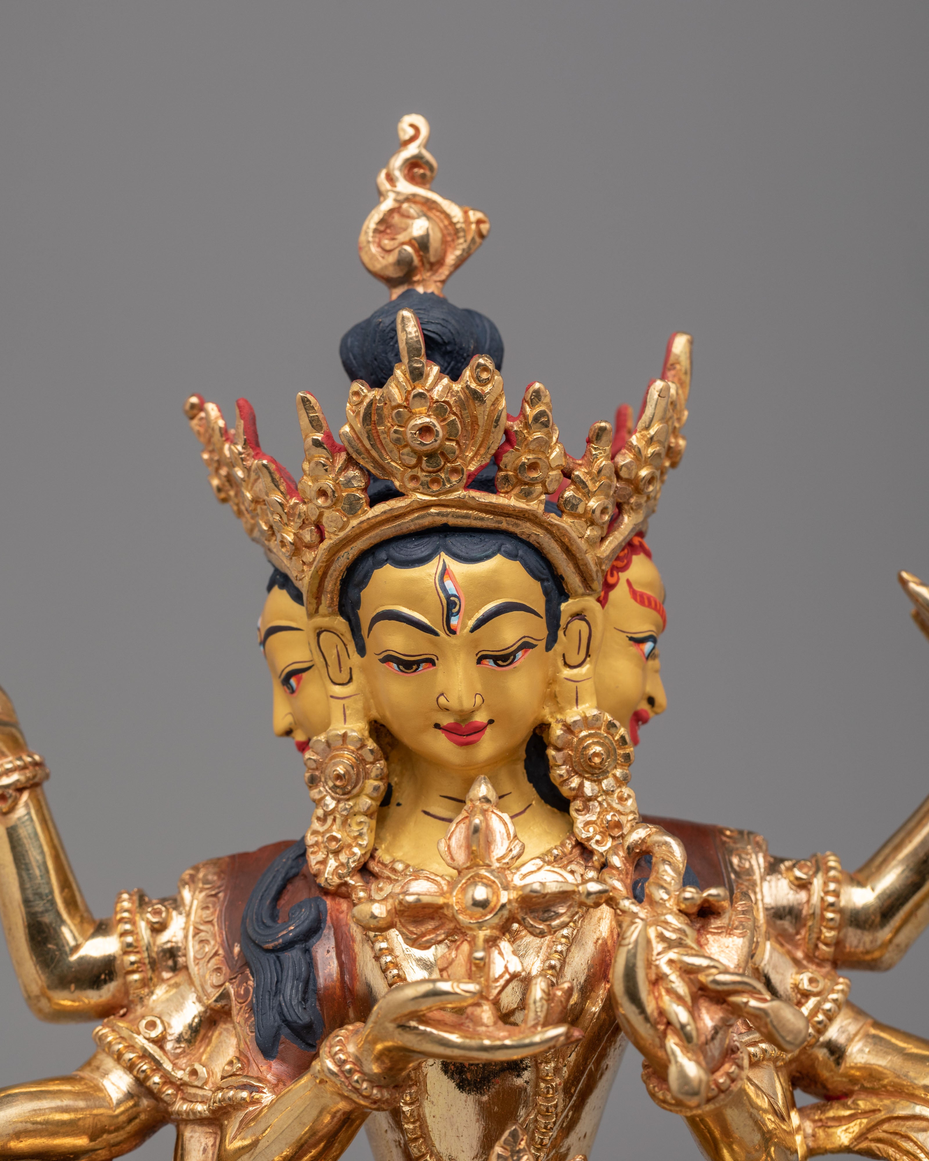Tibetan Namgyalma Statue | 24K Gold Plated Tibetan Buddhist Sculpture