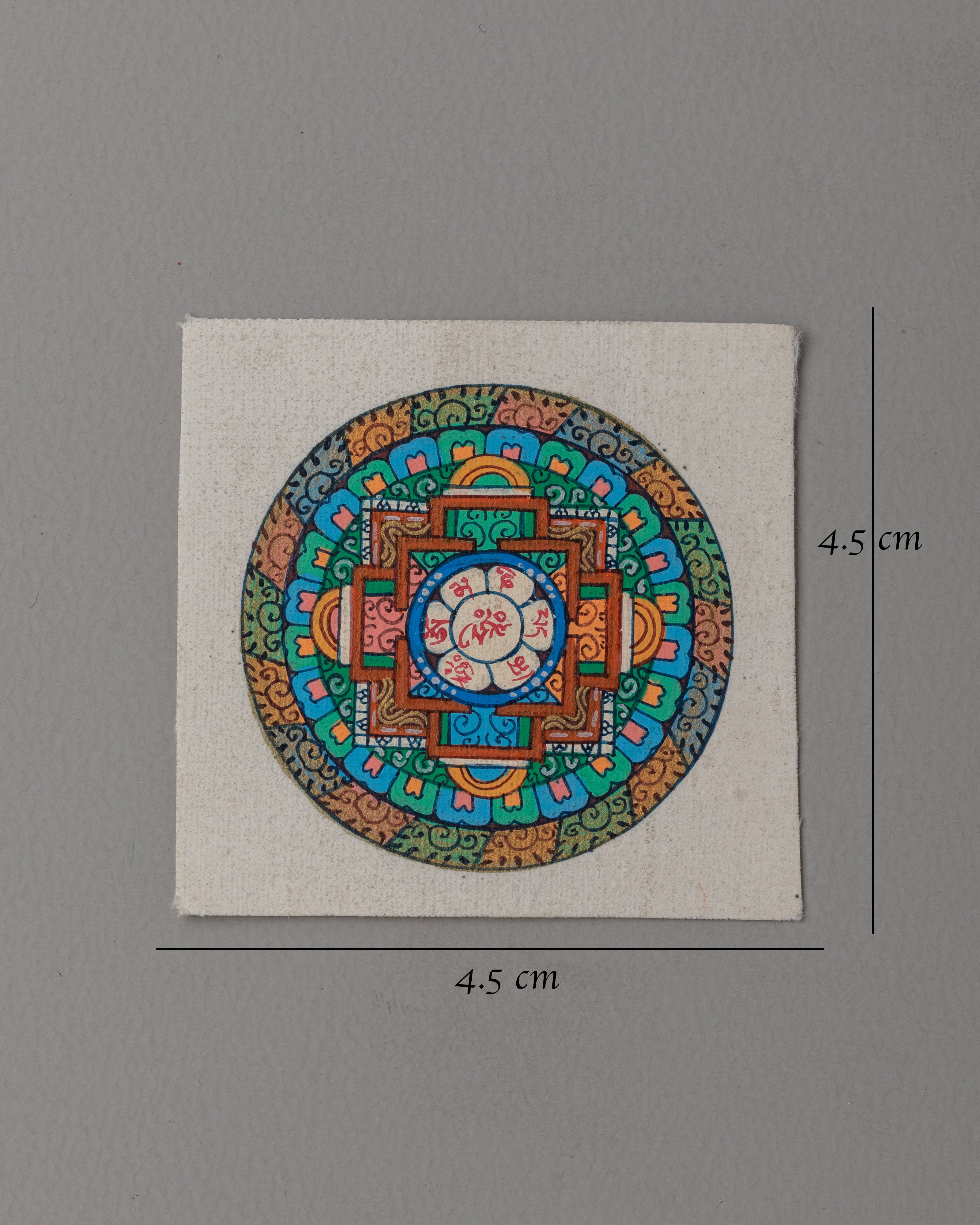 Mandala Thanka for Locket | Handcrafted Spiritual Artwork