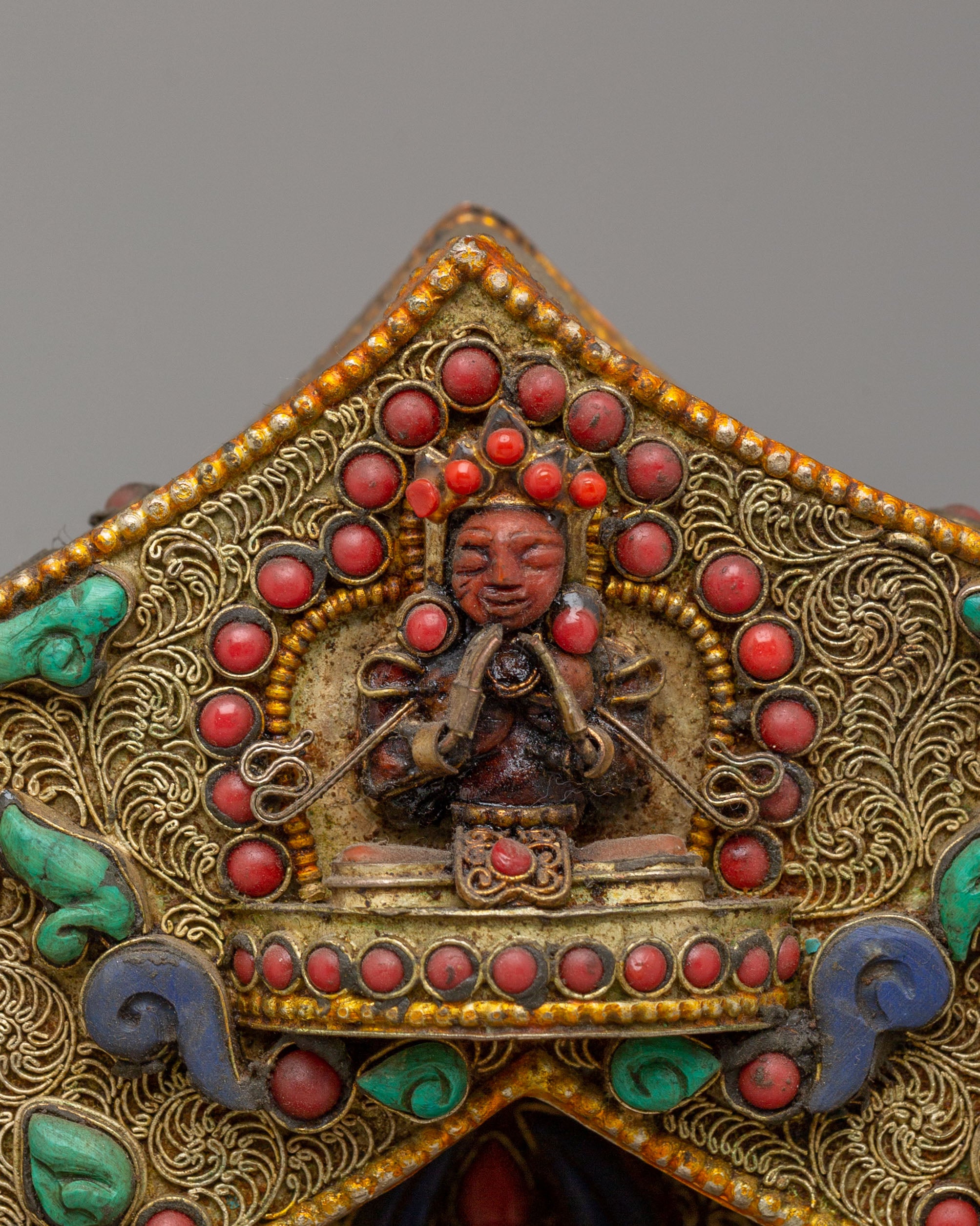 Himalayan Crowned Shakyamuni Buddha Statue | Crowned Buddha Figurine