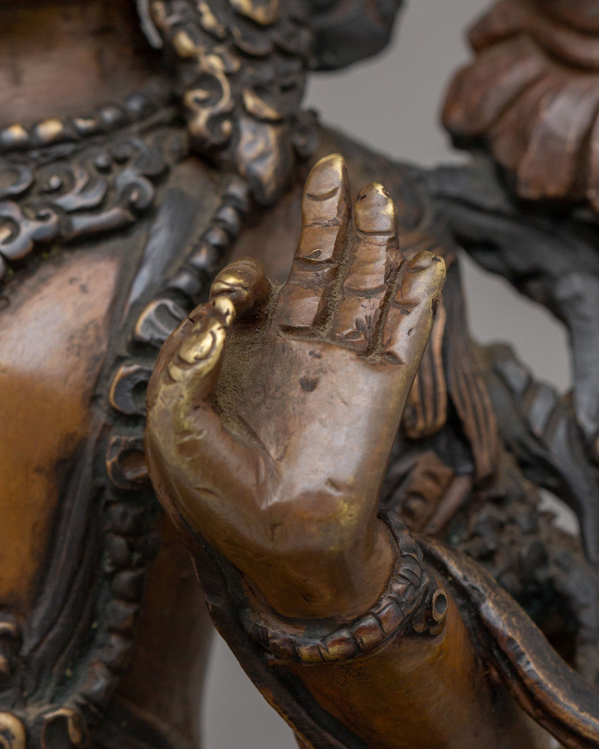 Sacred Manjushri Statue | Handcrafted Tibetan Bodhisattva Sculpture