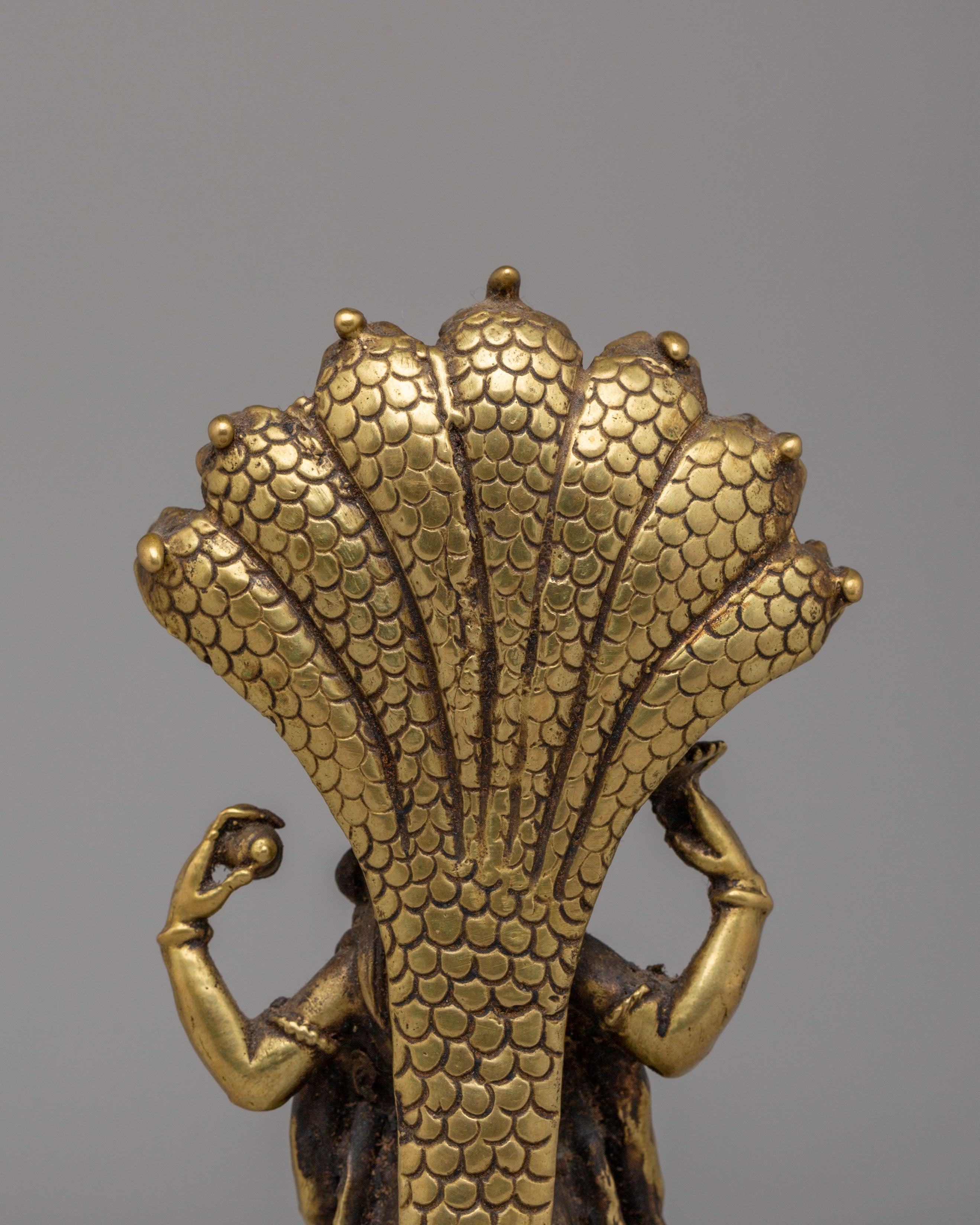 Spiritual Protector Lord Vishnu Statue | Handcrafted Brass Sculpture