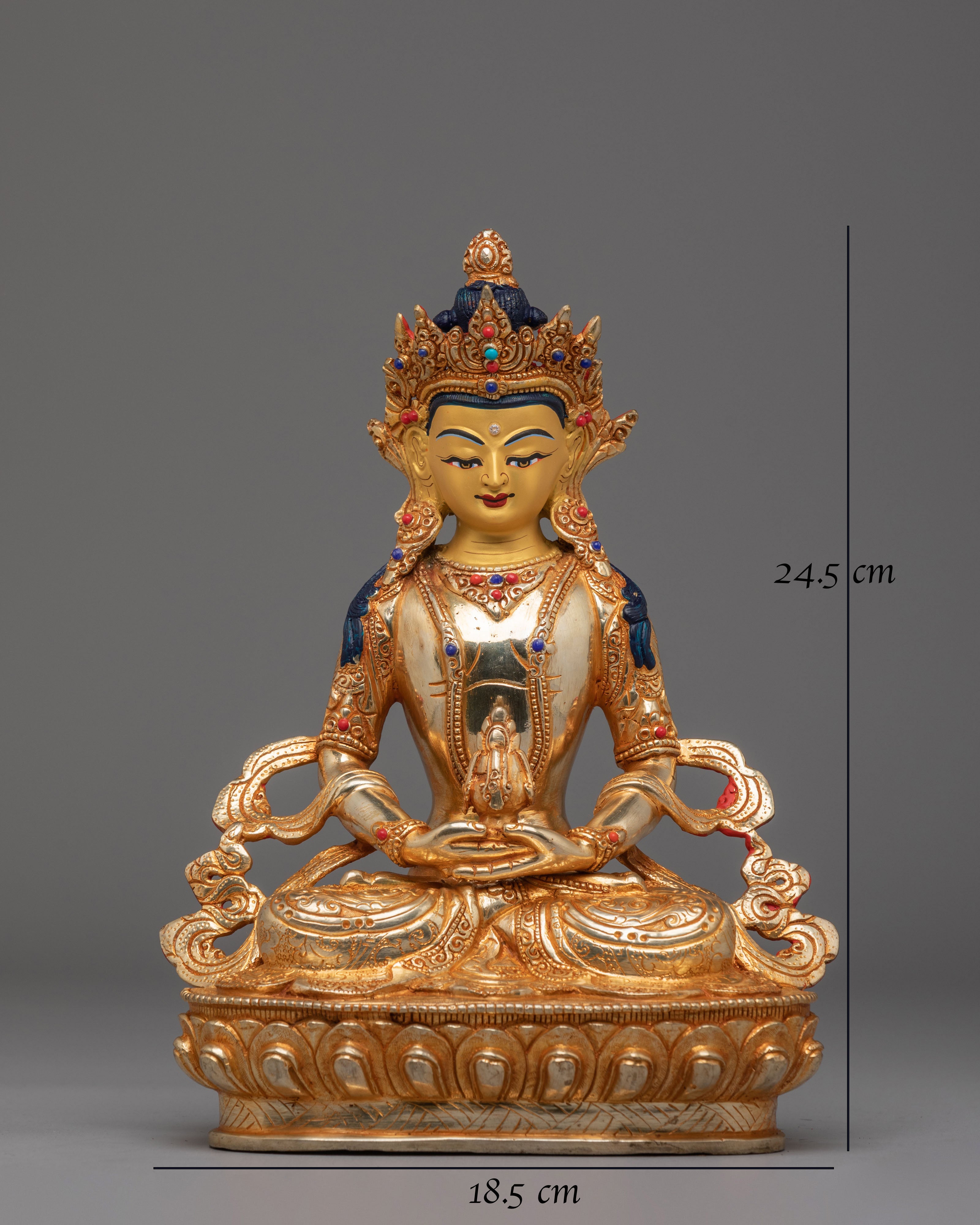 Amitayus Buddha Deity Sculpture | Symbolizing Longevity and Wisdom