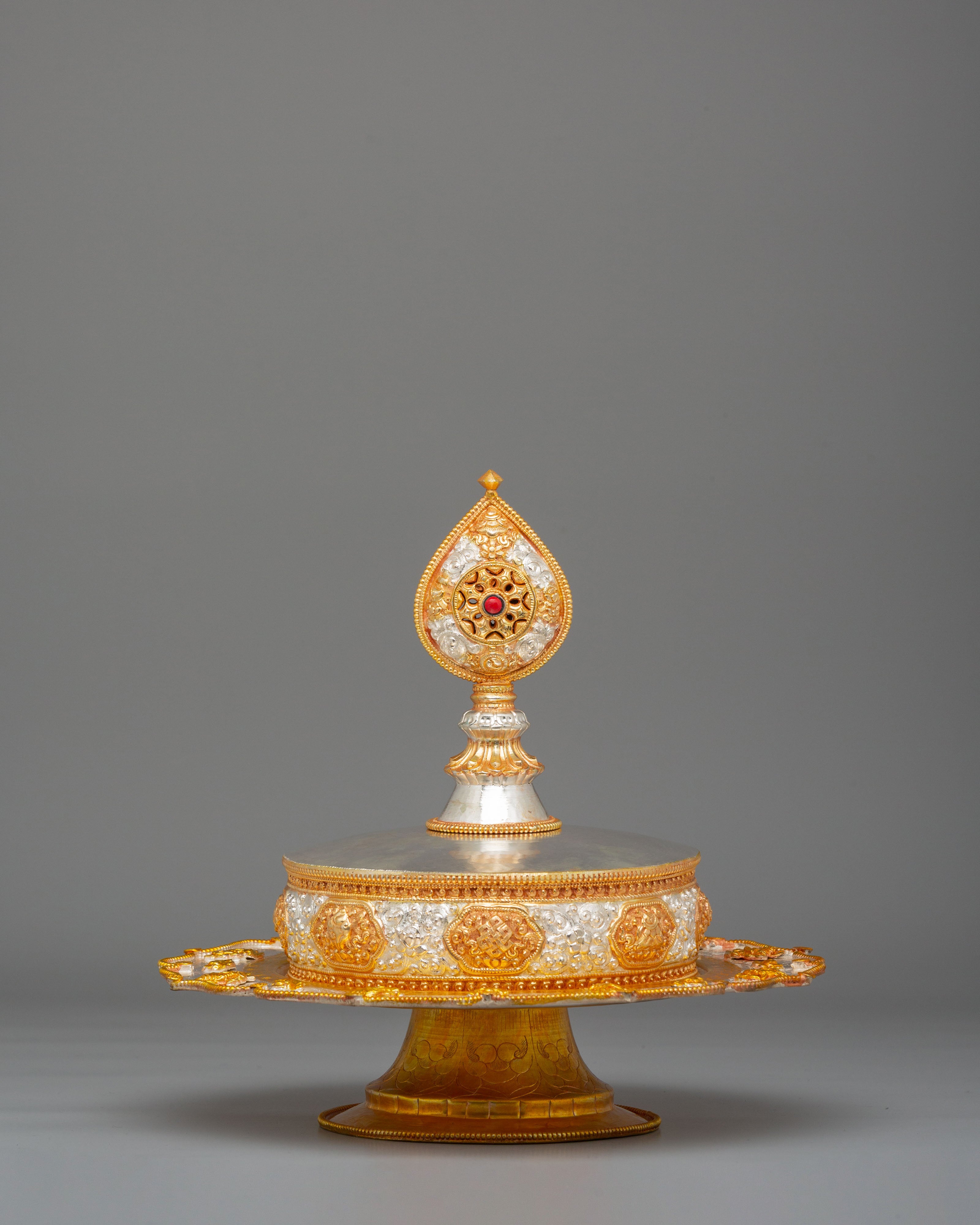 Sacred Buddhist Mandala Offering Set | Sacred Altar Object for Meditation & Ritual Practice
