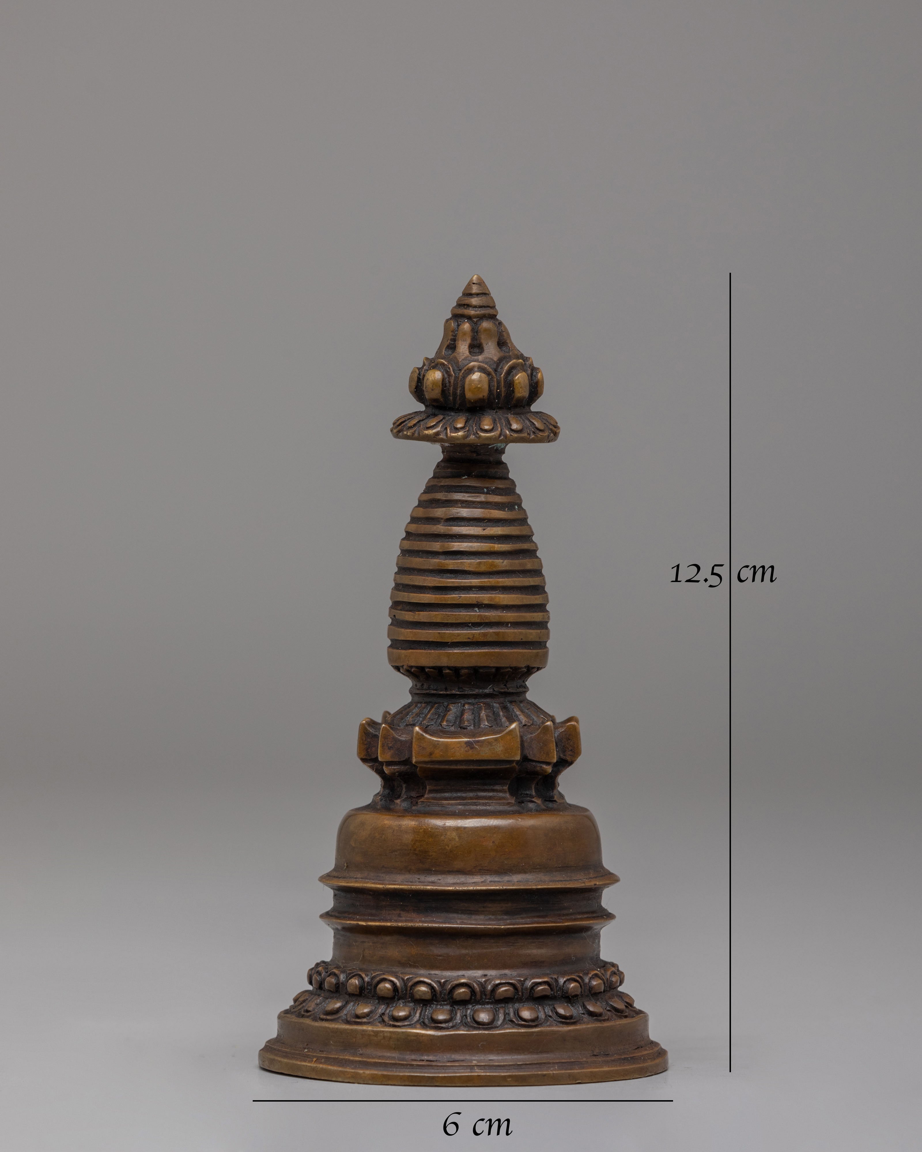 Kadampa Stupa for Sacred Altar | Copper Buddhist Ritual Object