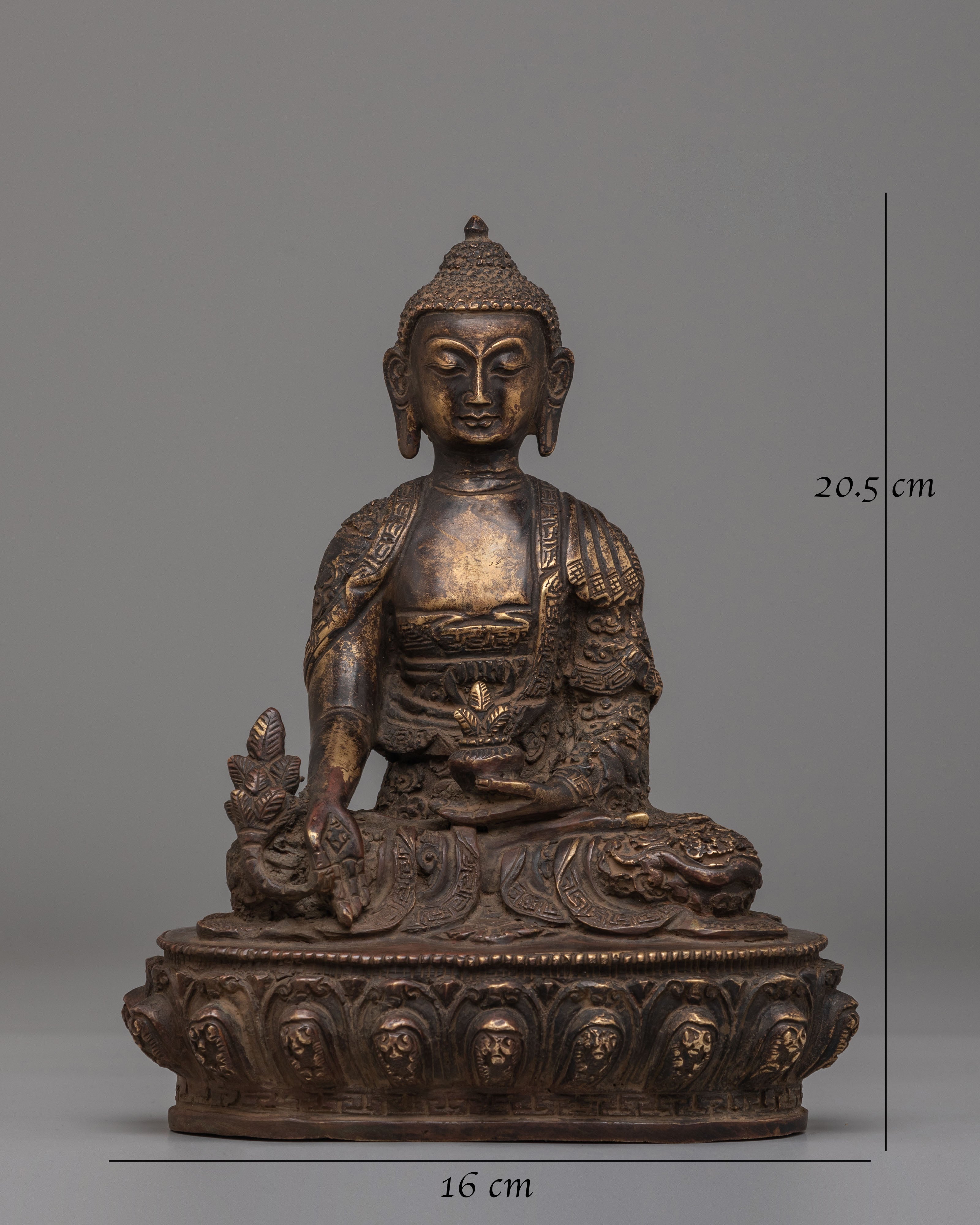 Sacred Tibetan Medicine Buddha Statue | Handcrafted Copper Statue