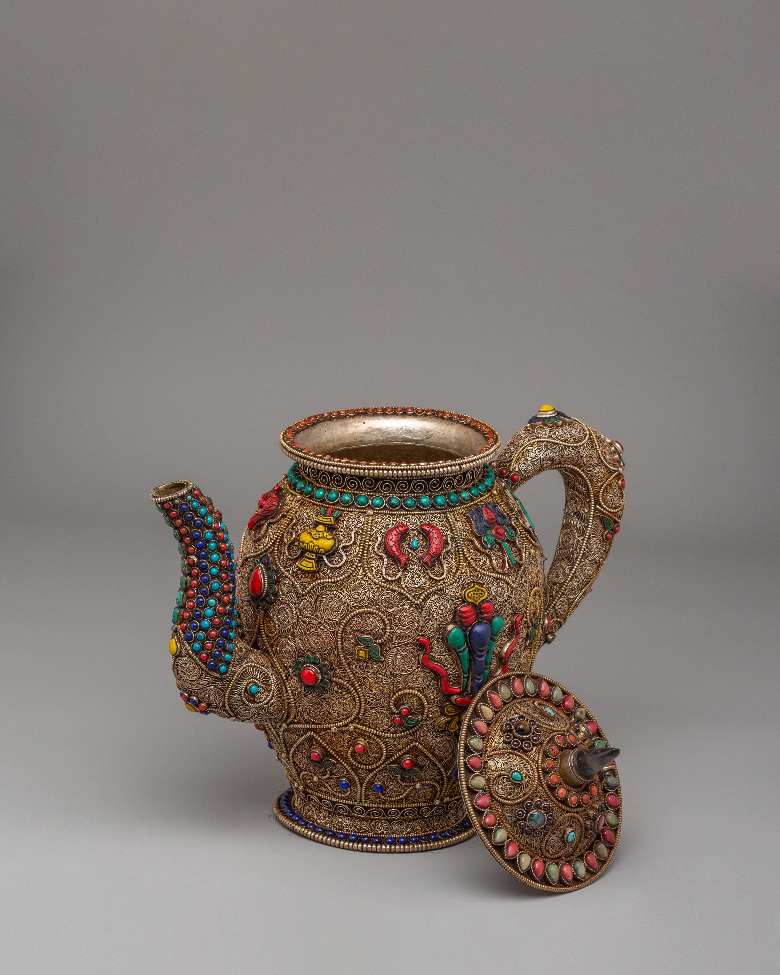 Handcrafted Himalayan Tea Pot | Religious and Spiritual Decor