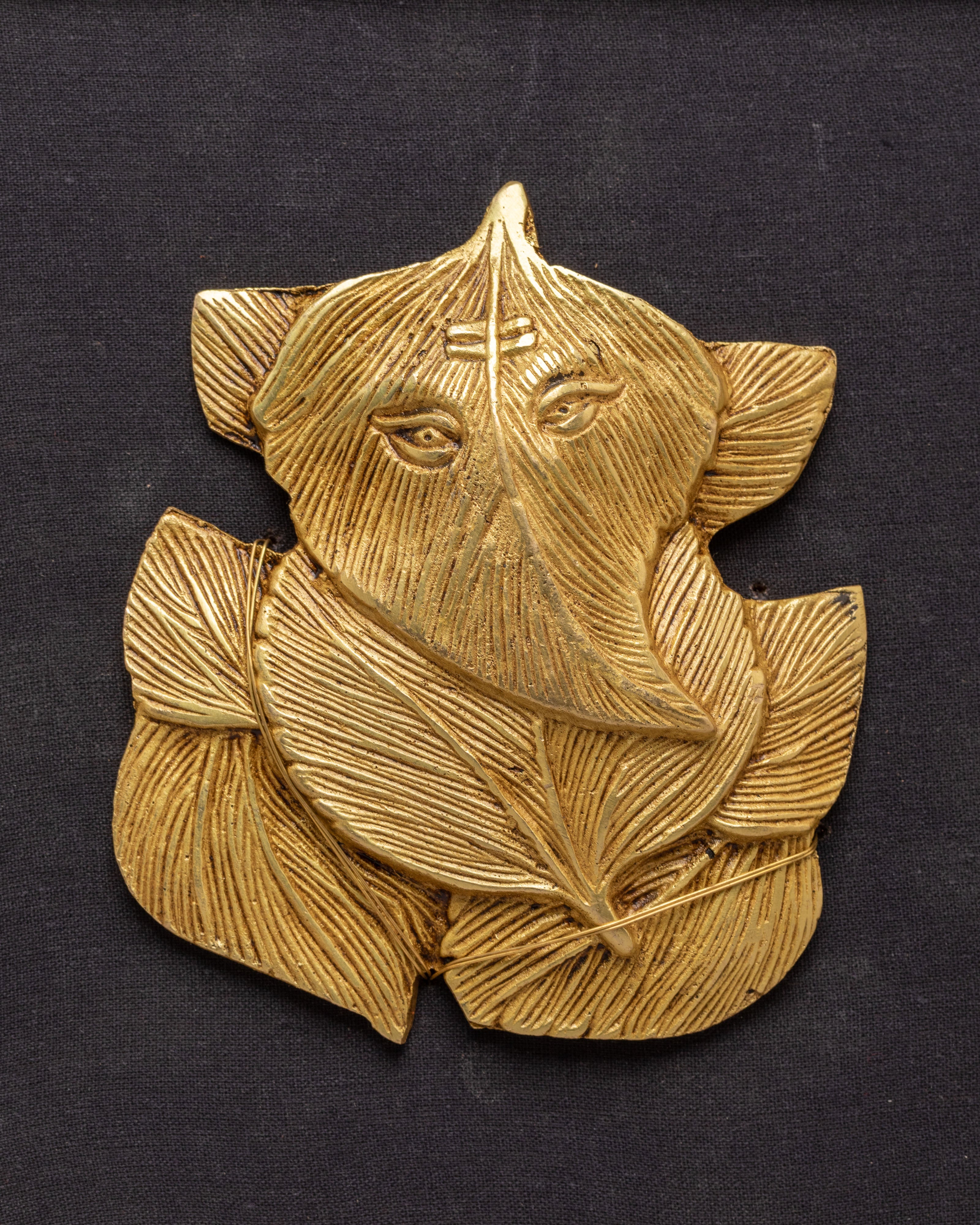 Ganesh Hindu Deity Wall Hanging | Brass Ganesha Wall Art