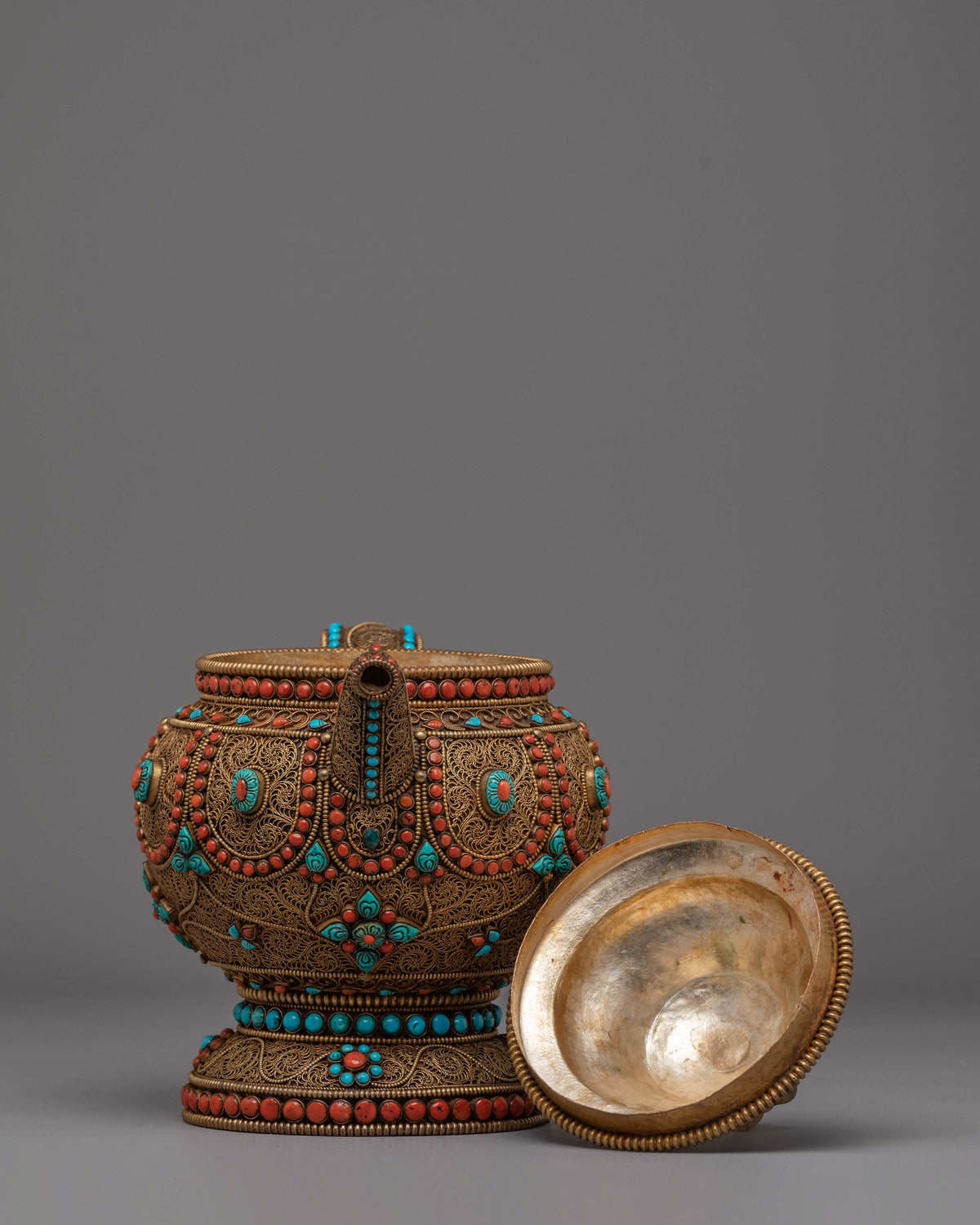 Tibetan Tea Pot for Home Decor | Spiritual & Artistic Teapot