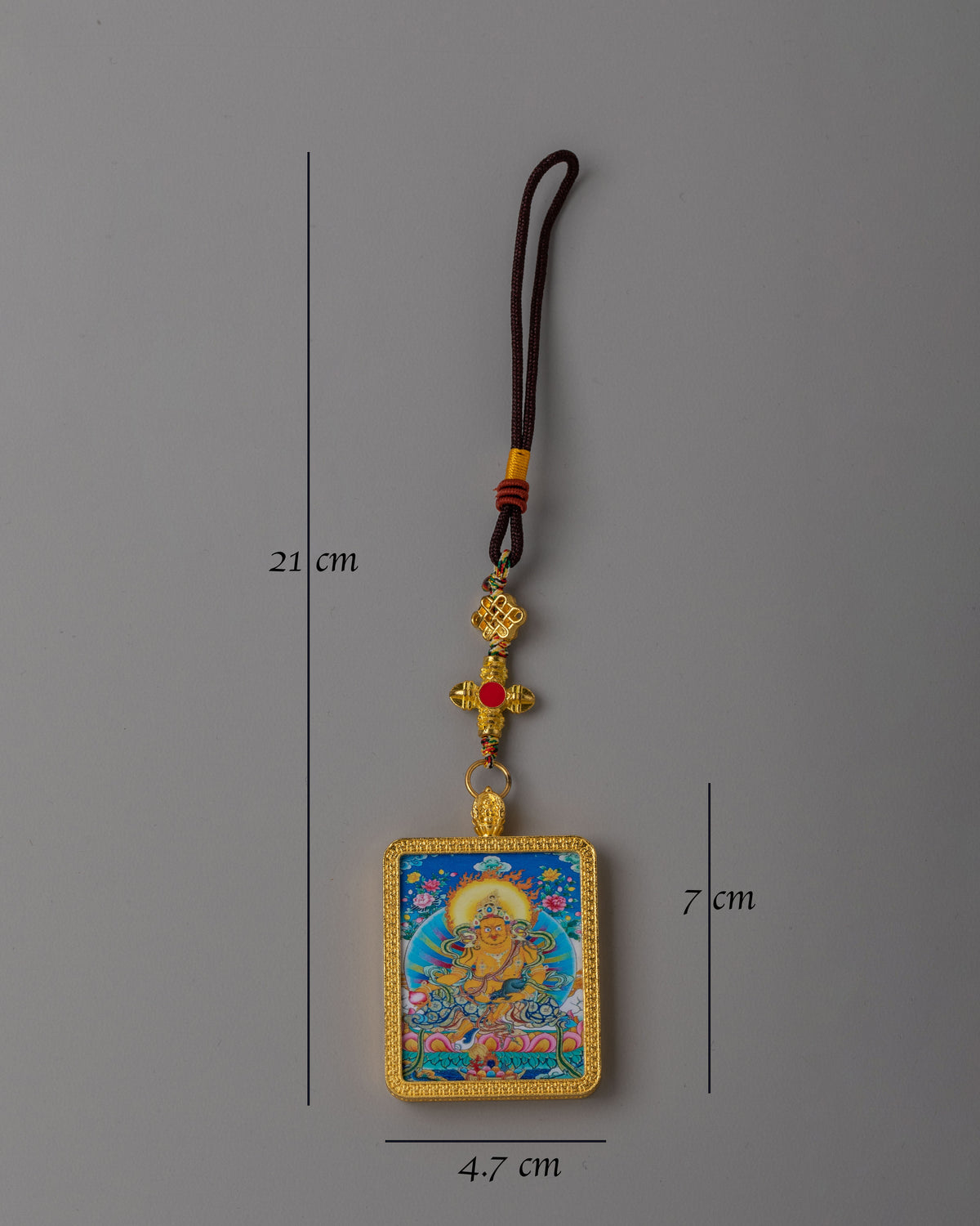 Sacred Dzambhala Pendant | Tibetan Buddhist Wealth Deity Artwork