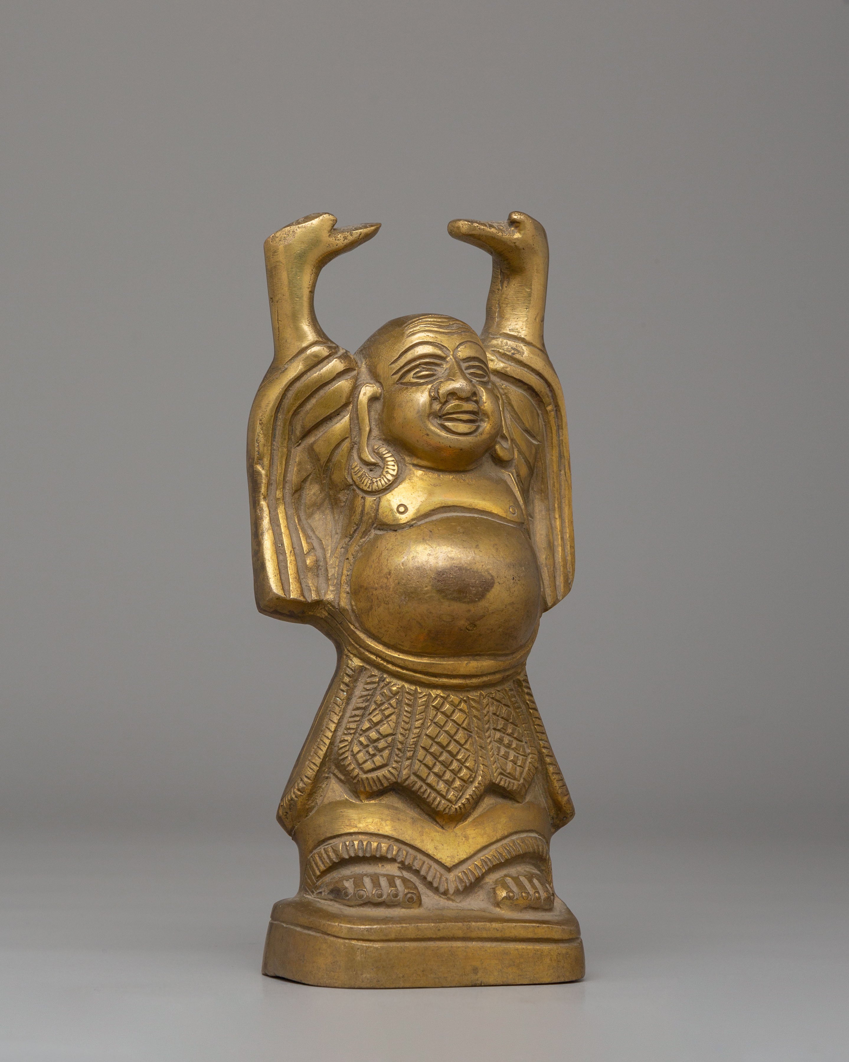 Tibetan Laughing Buddha Statue | Traditional Decor