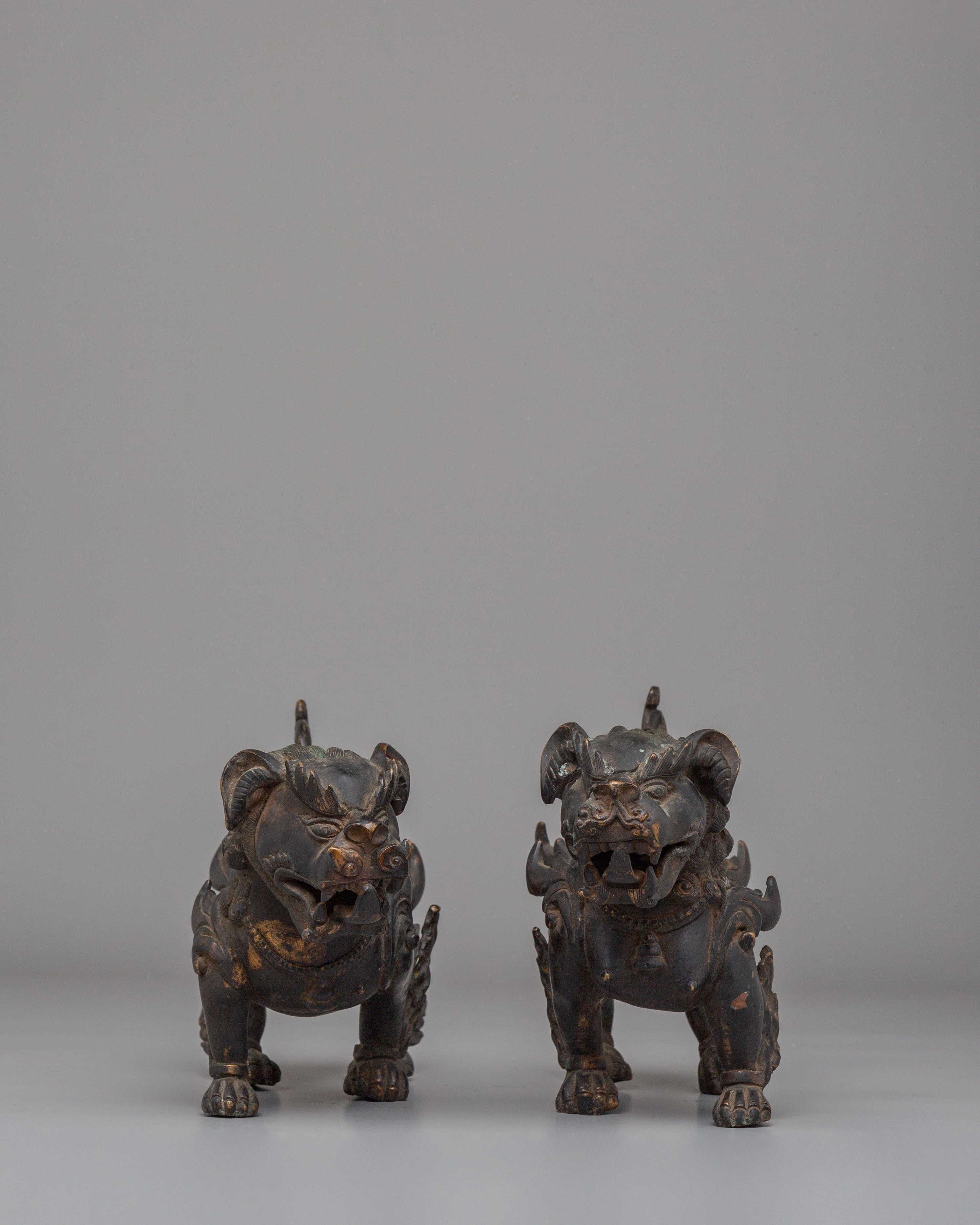 Buddhist Guardian Lion Pair | Symbol of Strength & Protection