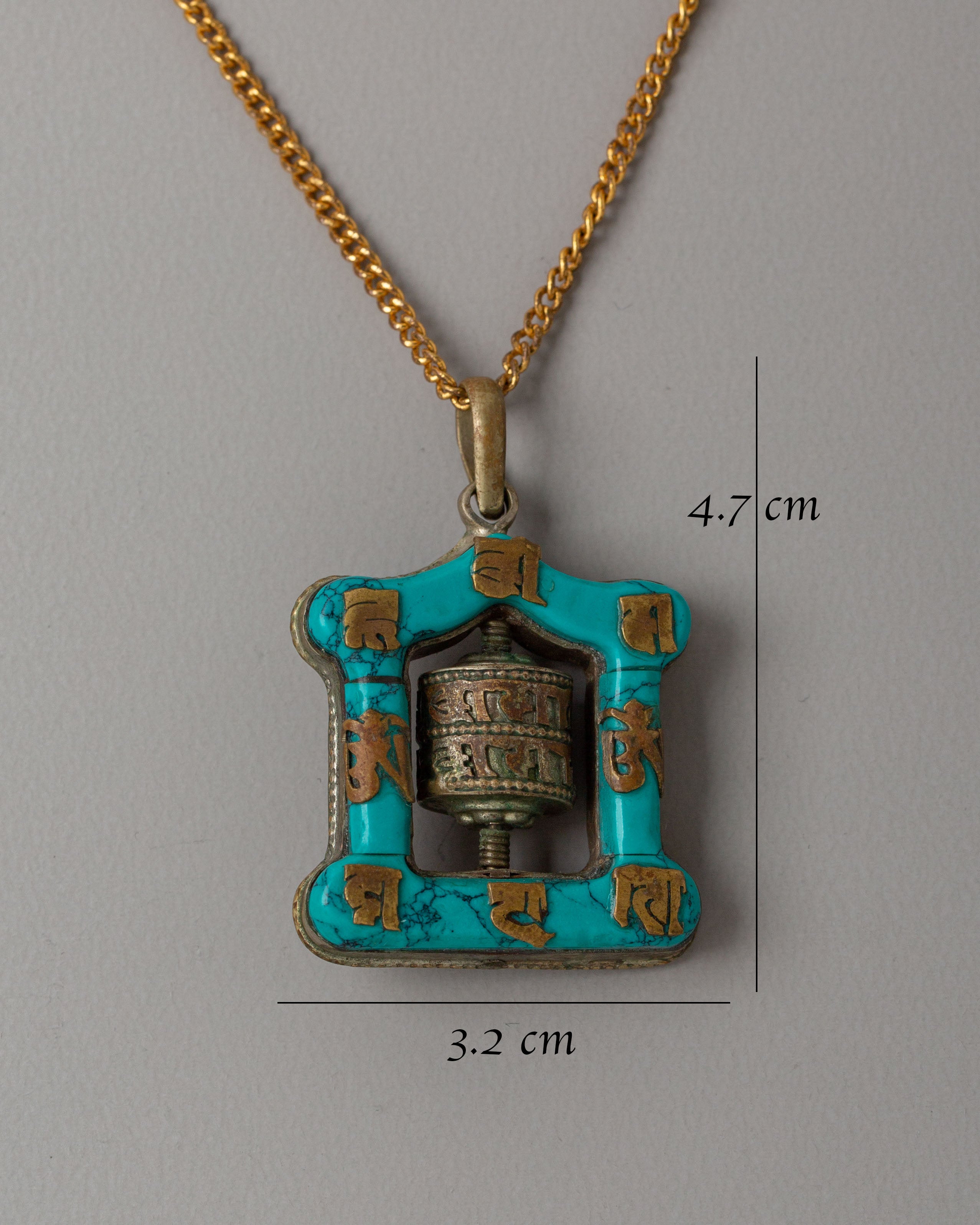 Tibetan Prayer Wheel Locket | Spiritual Amulet for Meditation