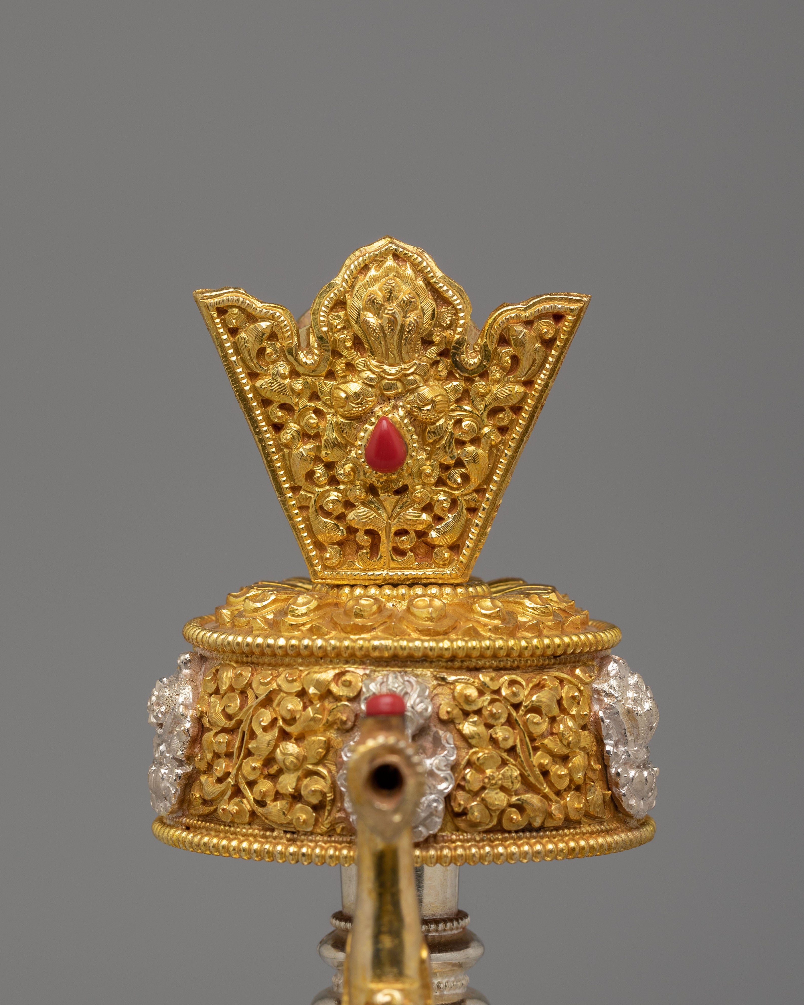Handcrafted Ritual Bhumba | Gold & Silver Plated Copper Vessel
