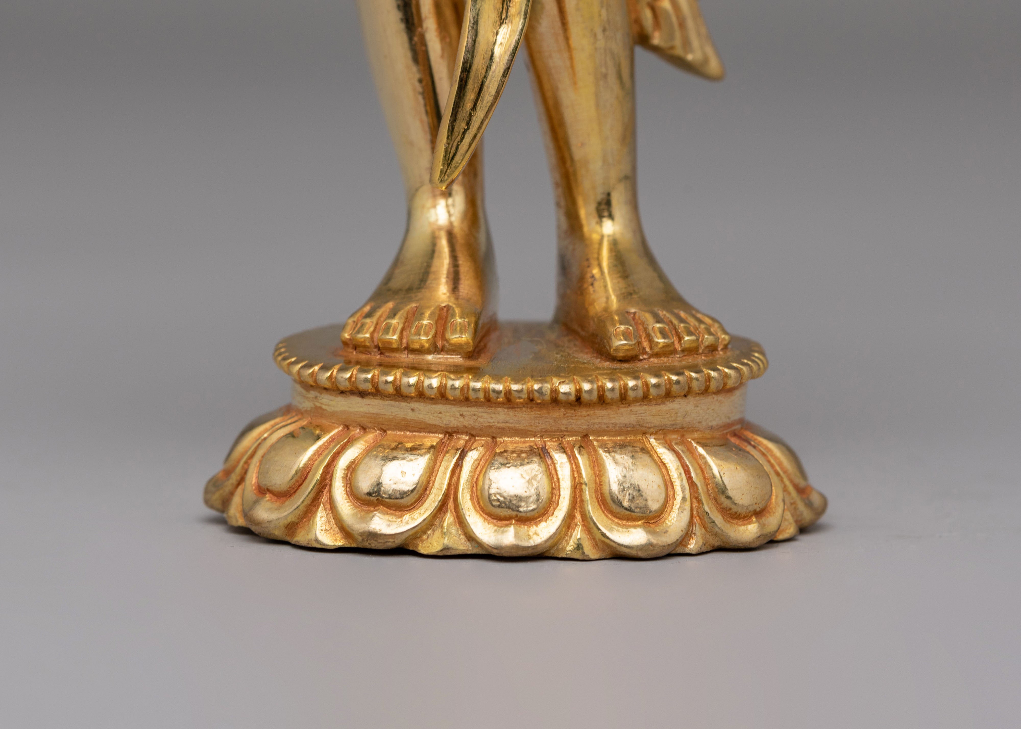 Tibetan Padmapani Statue | Traditional Himalayan Artwork