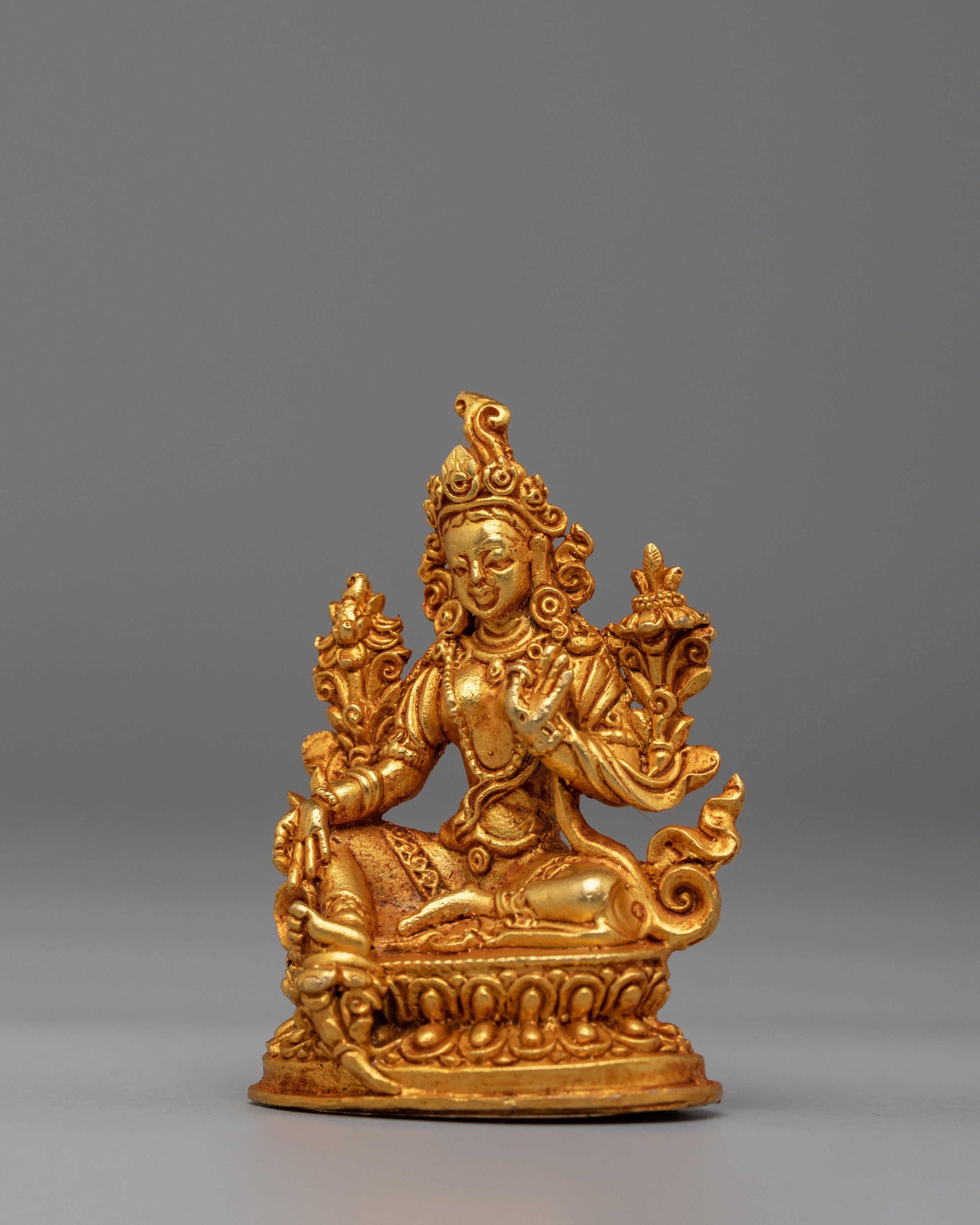 Ceremonial Green Tara Goddess Statue | Symbol of Compassion & Protection