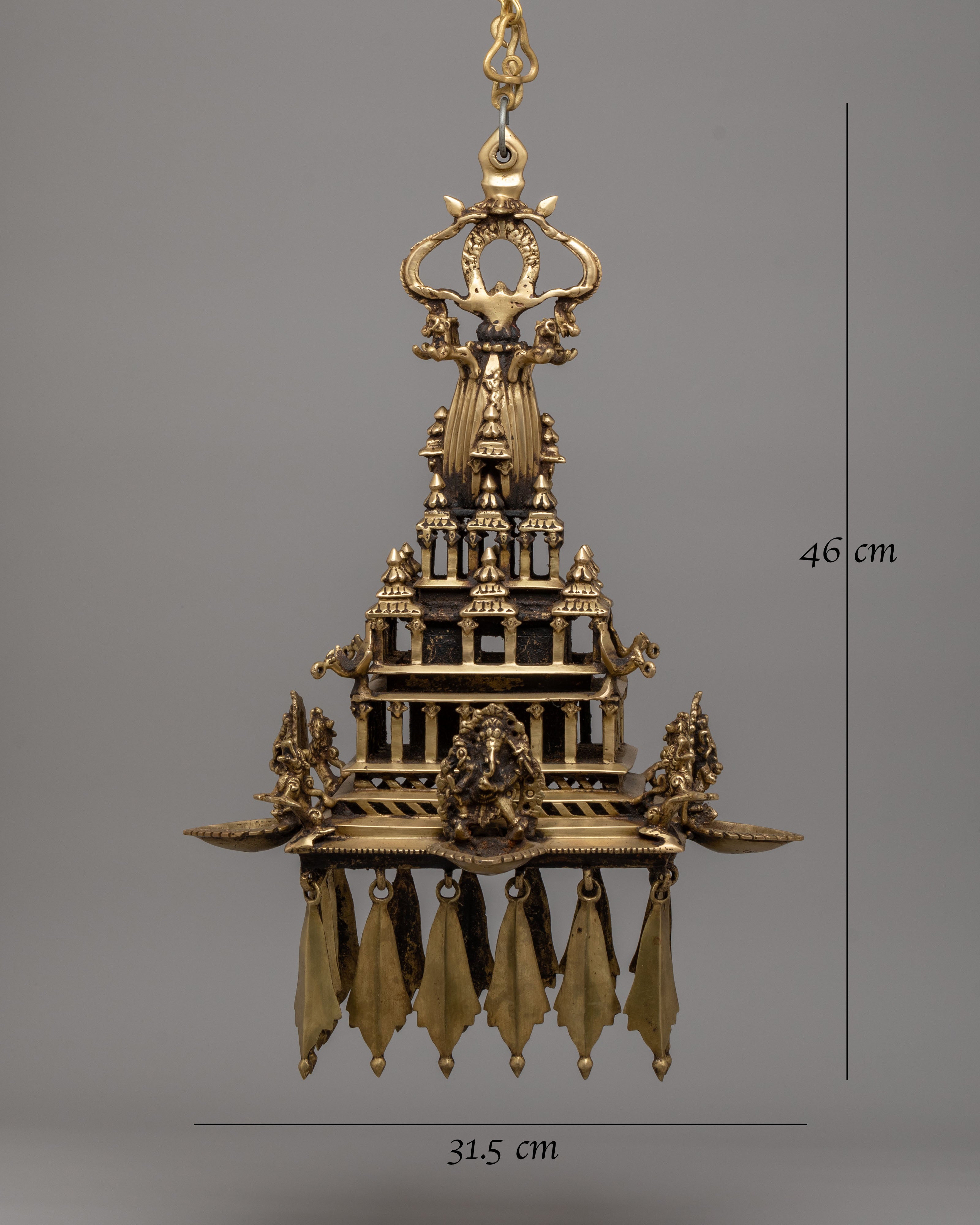 Handcrafted Hanging Stupa Dalucha | Tibetan Buddhist Decor