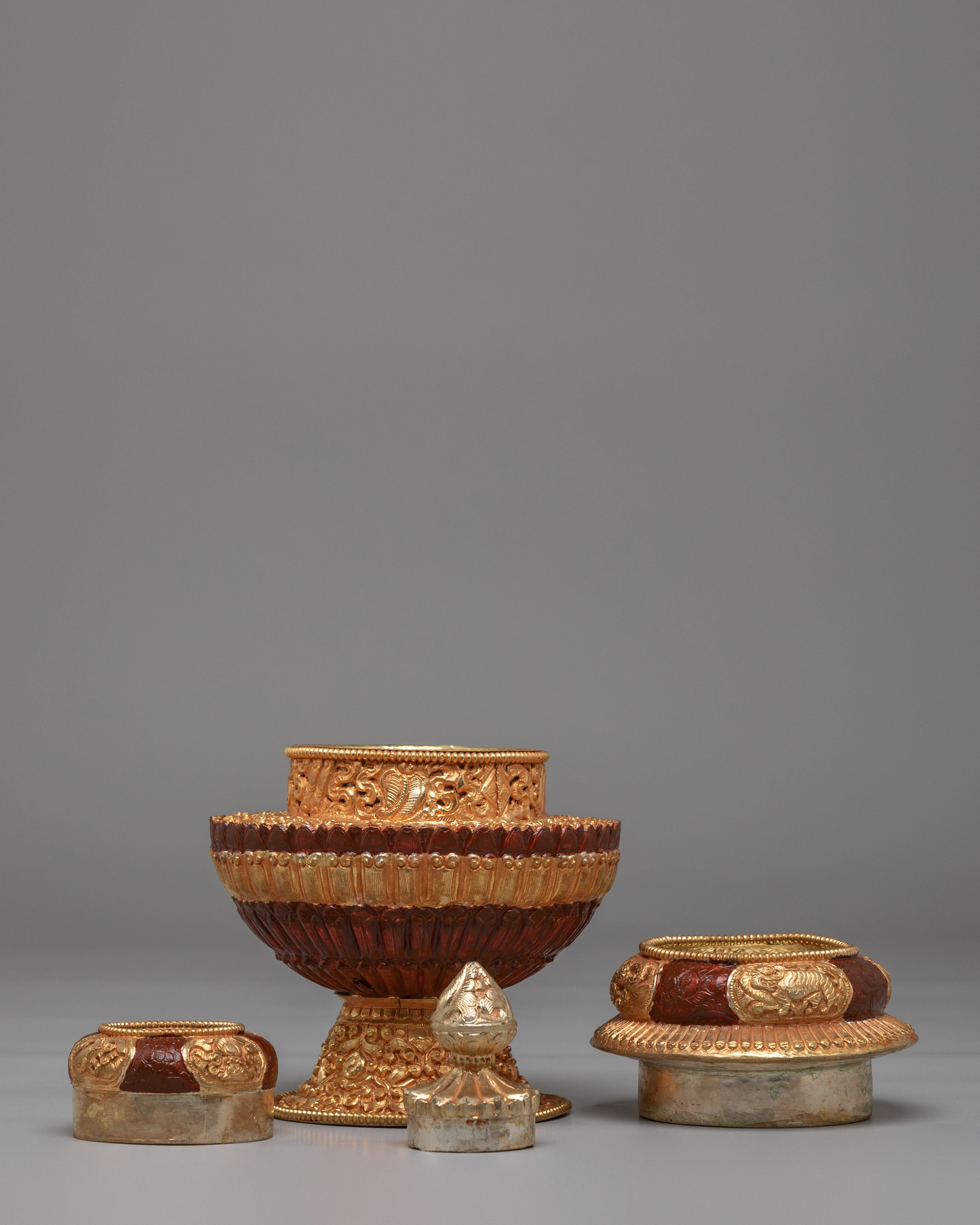 Himalayan Offering Rice Pot | Sacred Ritual Vessel for Altar Offerings