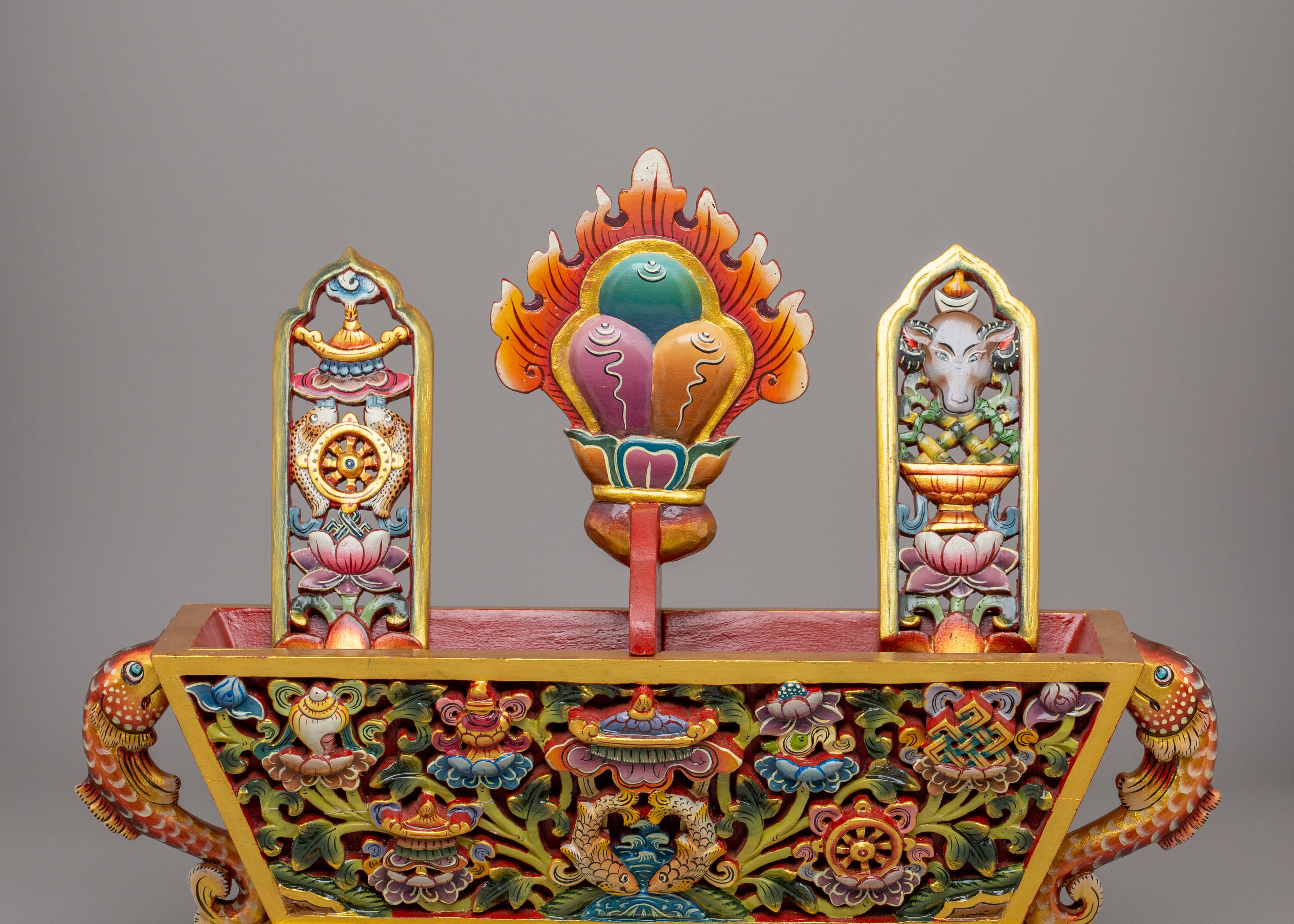 Tibetan Chemar Box | Sacred Rituals and Meditation Decor