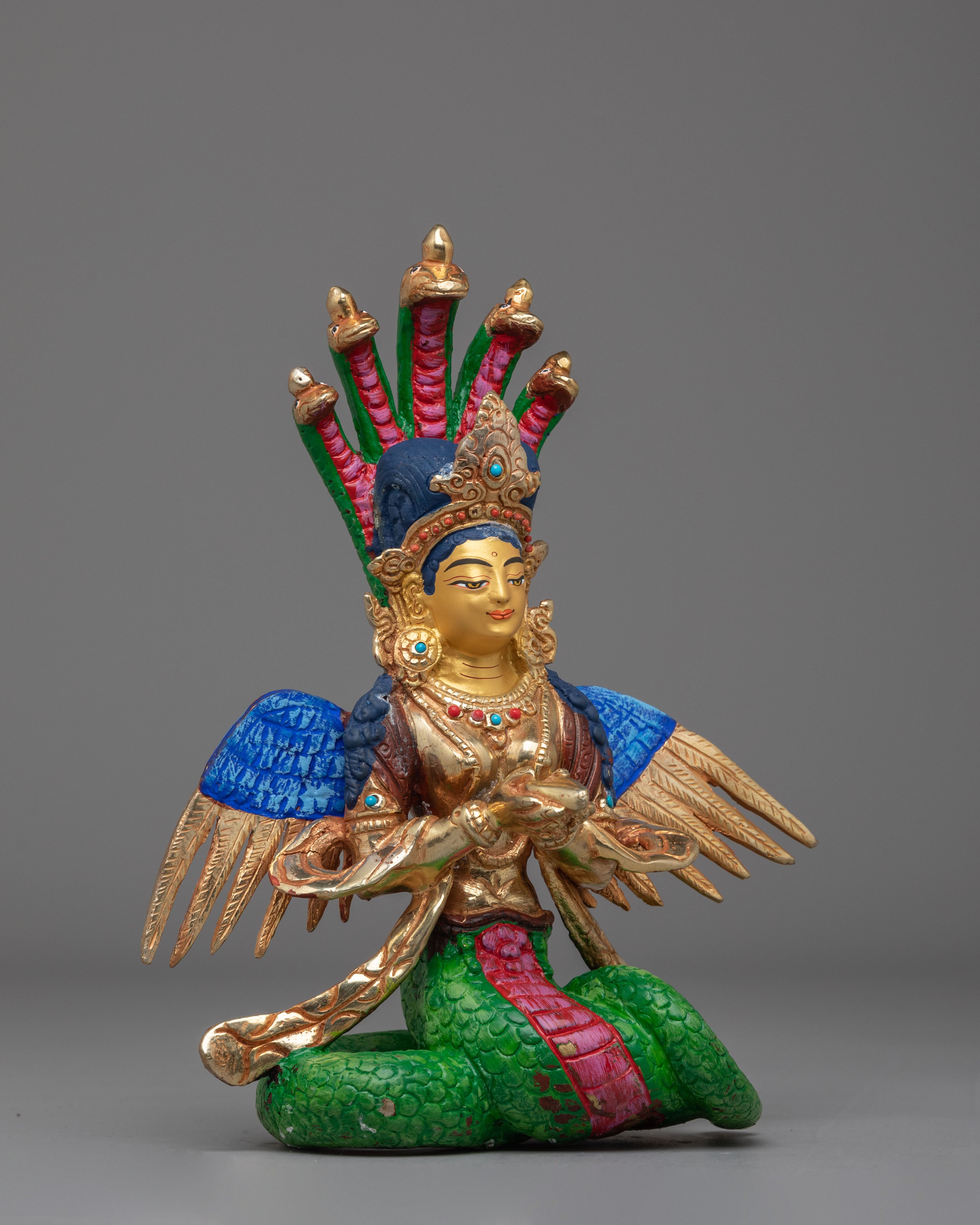 Tibetan Nagkanya Deity Statue | Himalayan Spiritual Artwork