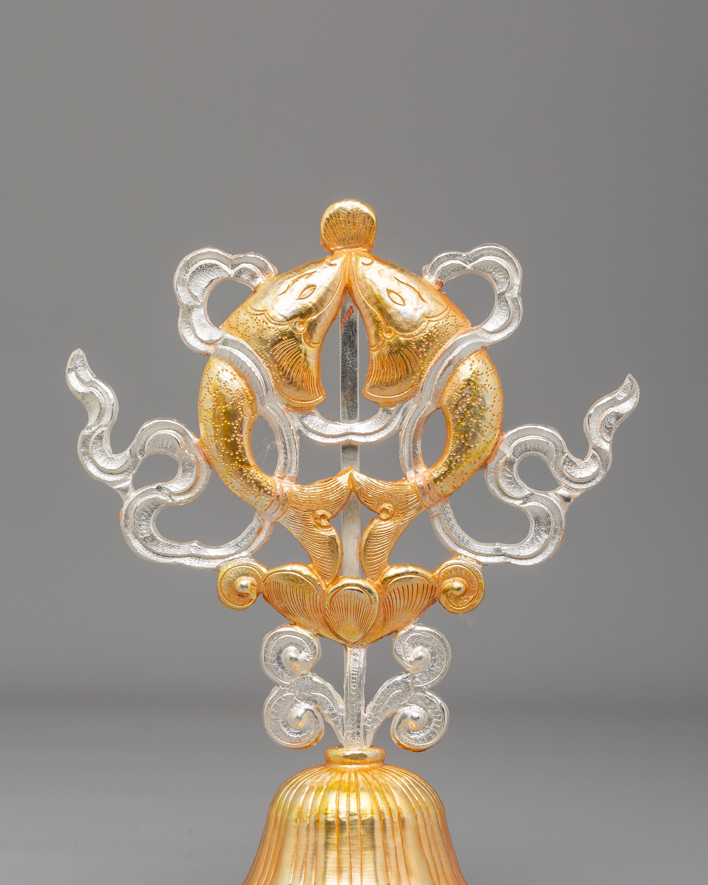 Sacred Eight Auspicious Symbols Set | Copper Body with Electro Gold & Silver Plating