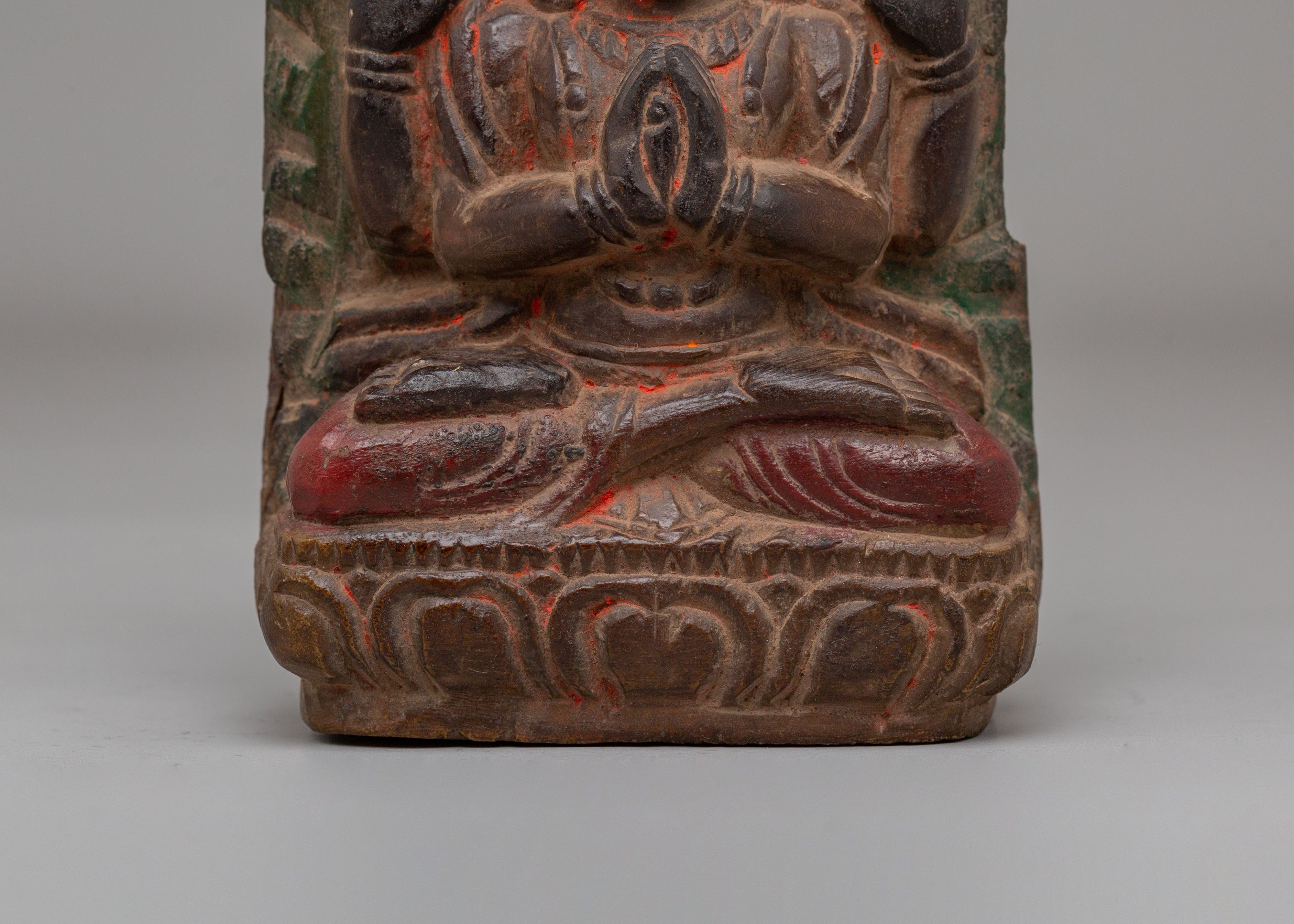 Avalokiteshvara Chenrezig Deity Statue | Stone Buddhist Compassion Art
