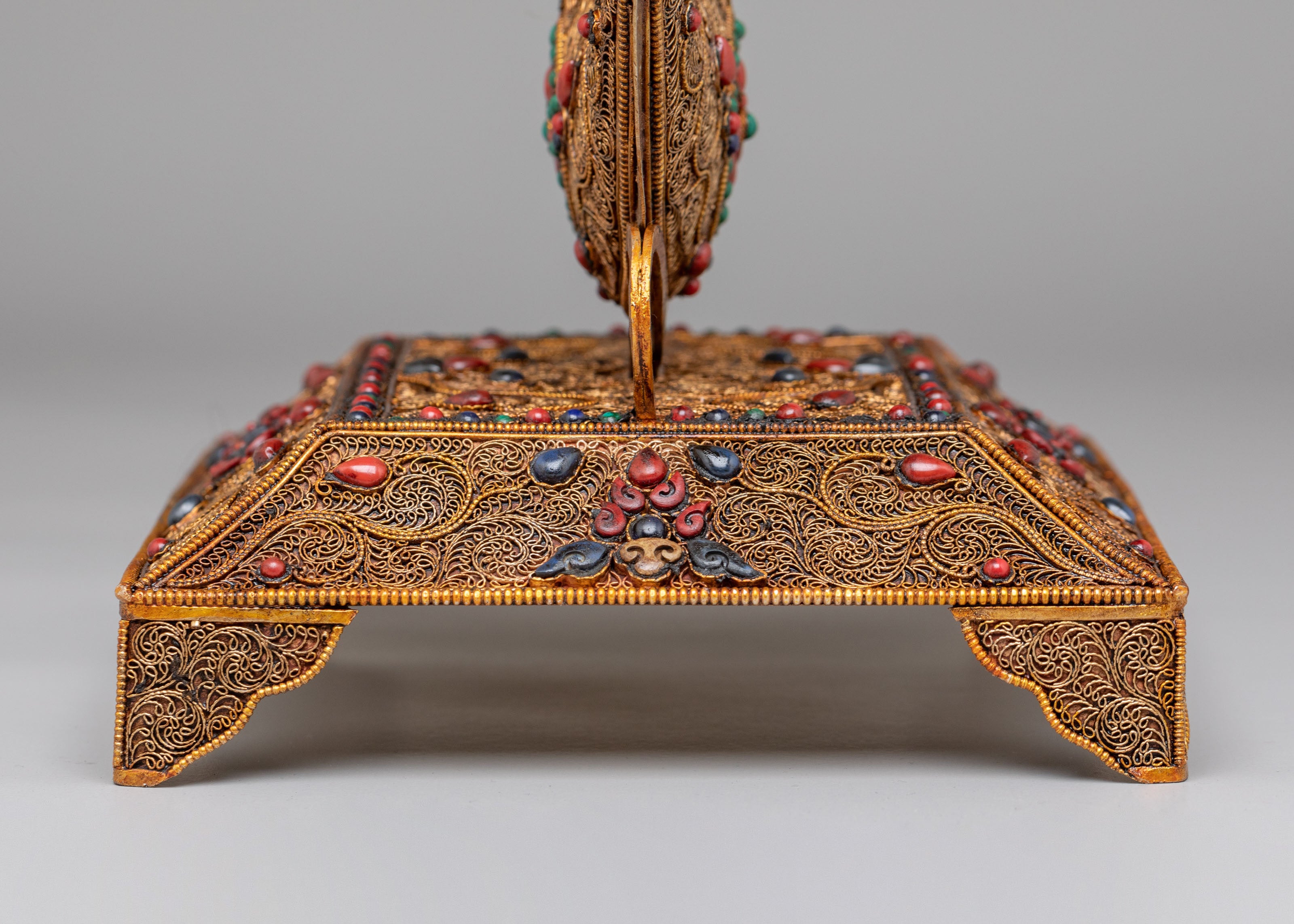 Himalayan Altar Ritual Kartika Knife | Gold Plated Copper Buddhist Artwork