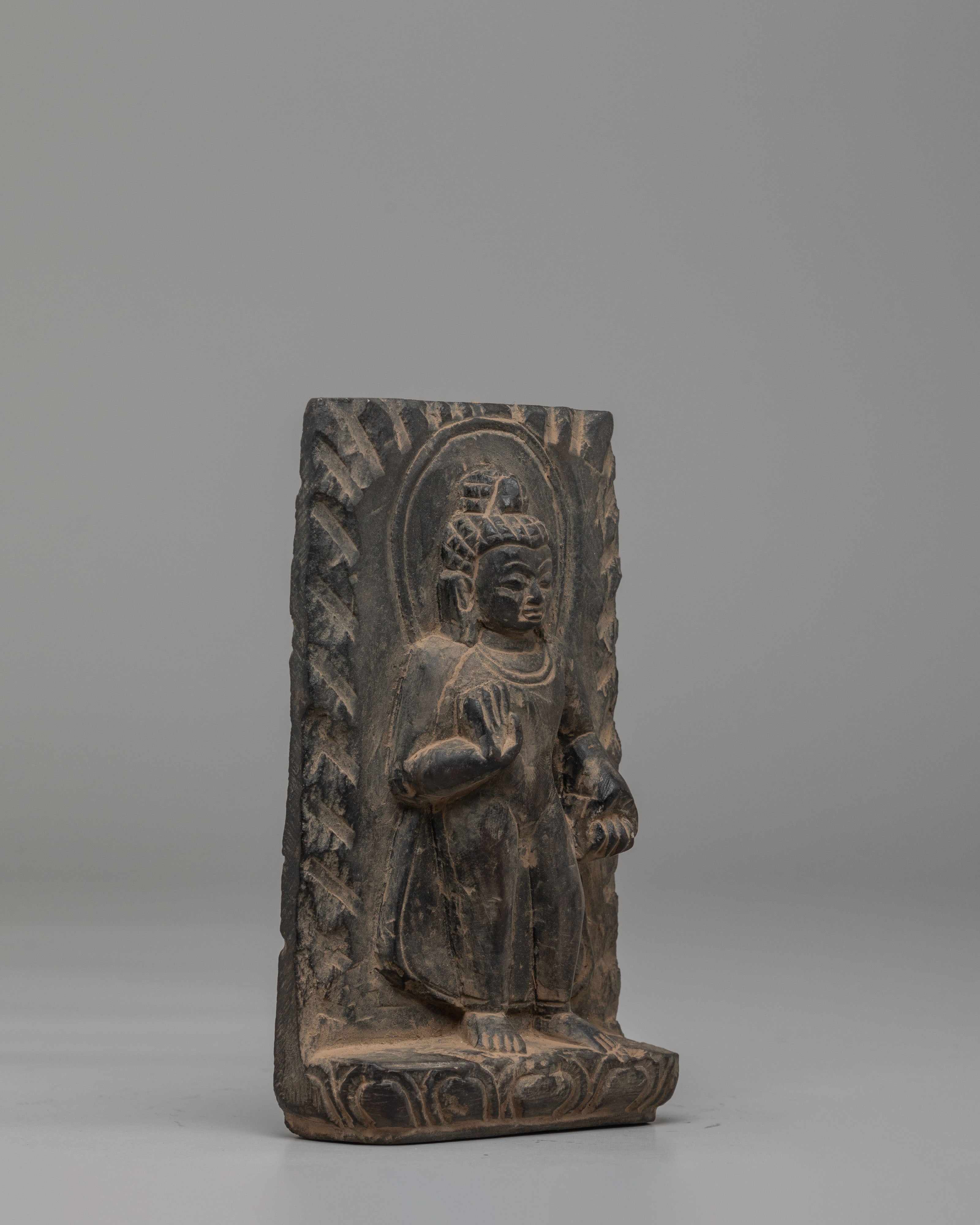 Tibetan Dipankara Buddha Sculpture | Buddhist Stone Art