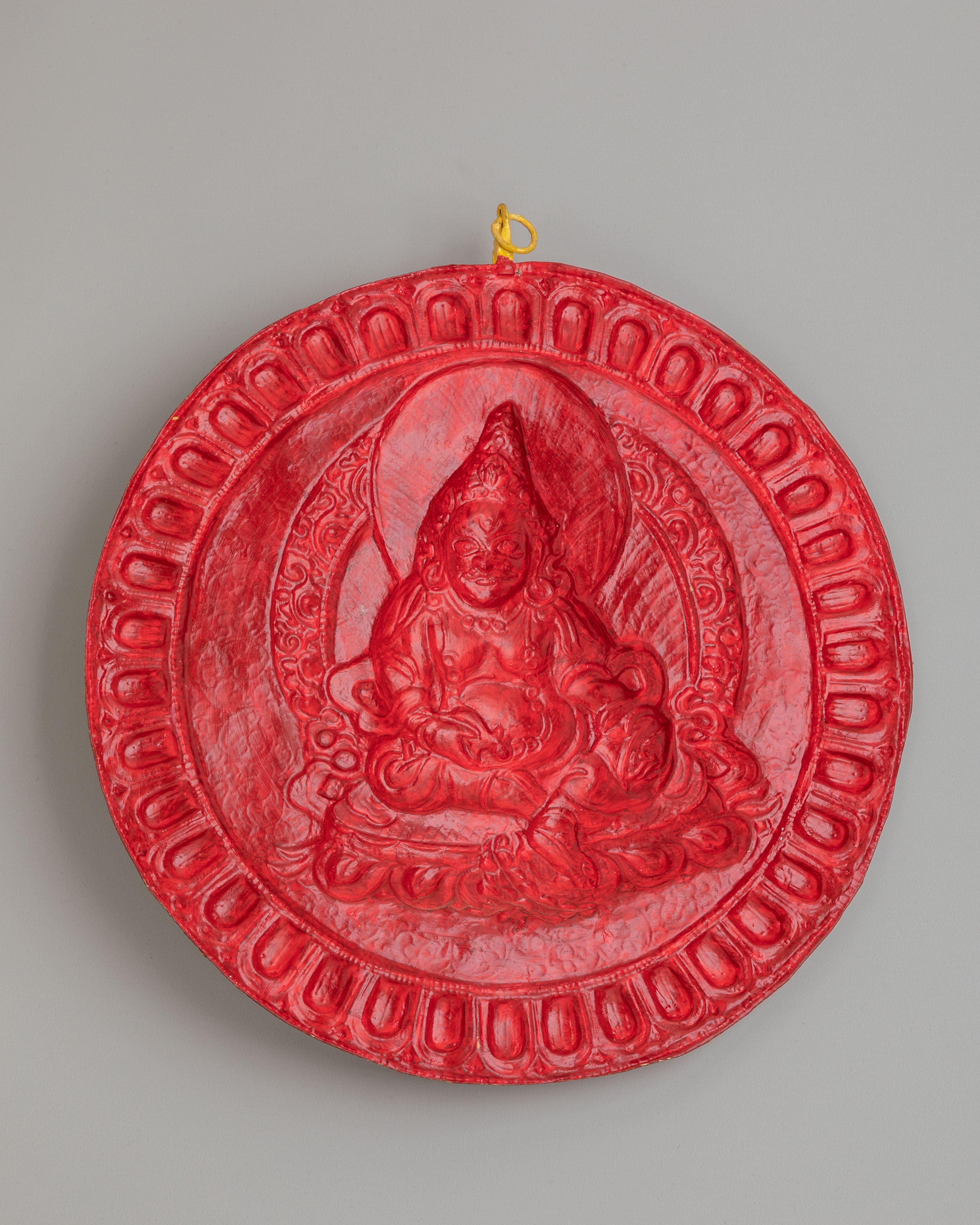 Dzambhala Altar Wall Hanging | Tibetan Copper Mandala | Spiritual Wealth Decor