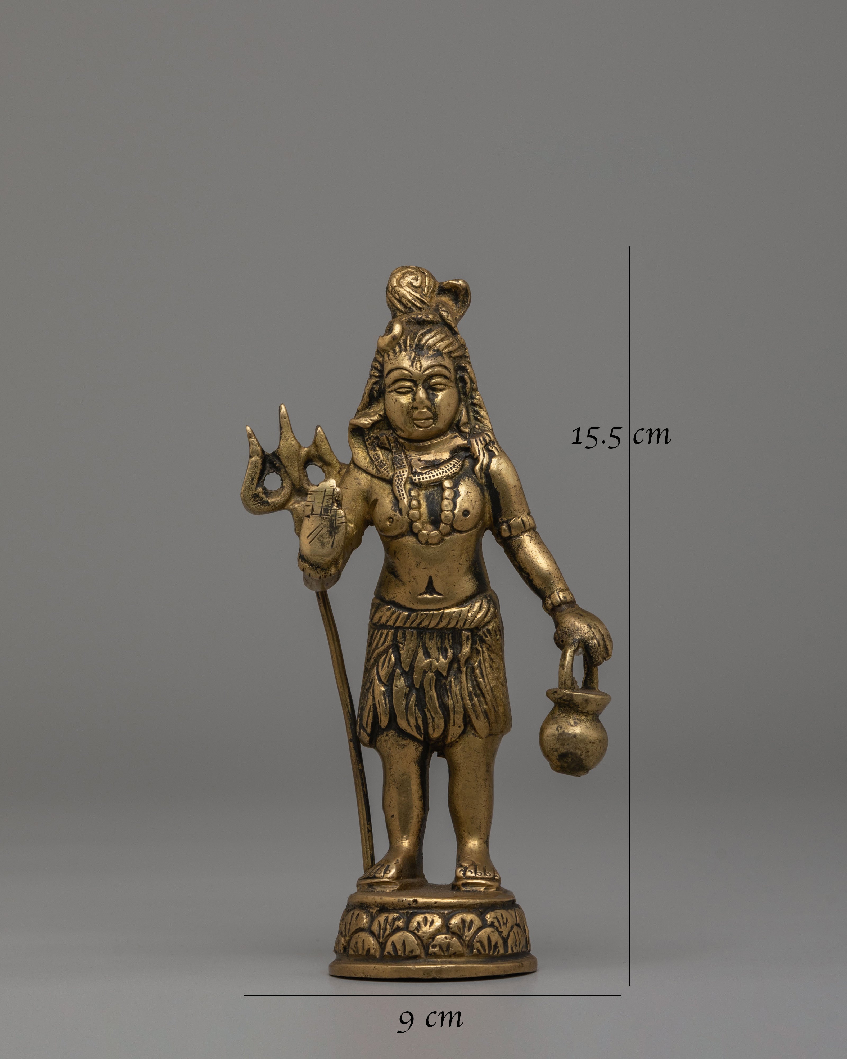 Sacred Shiva Statue | Handcrafted Brass Hindu Deity Sculpture