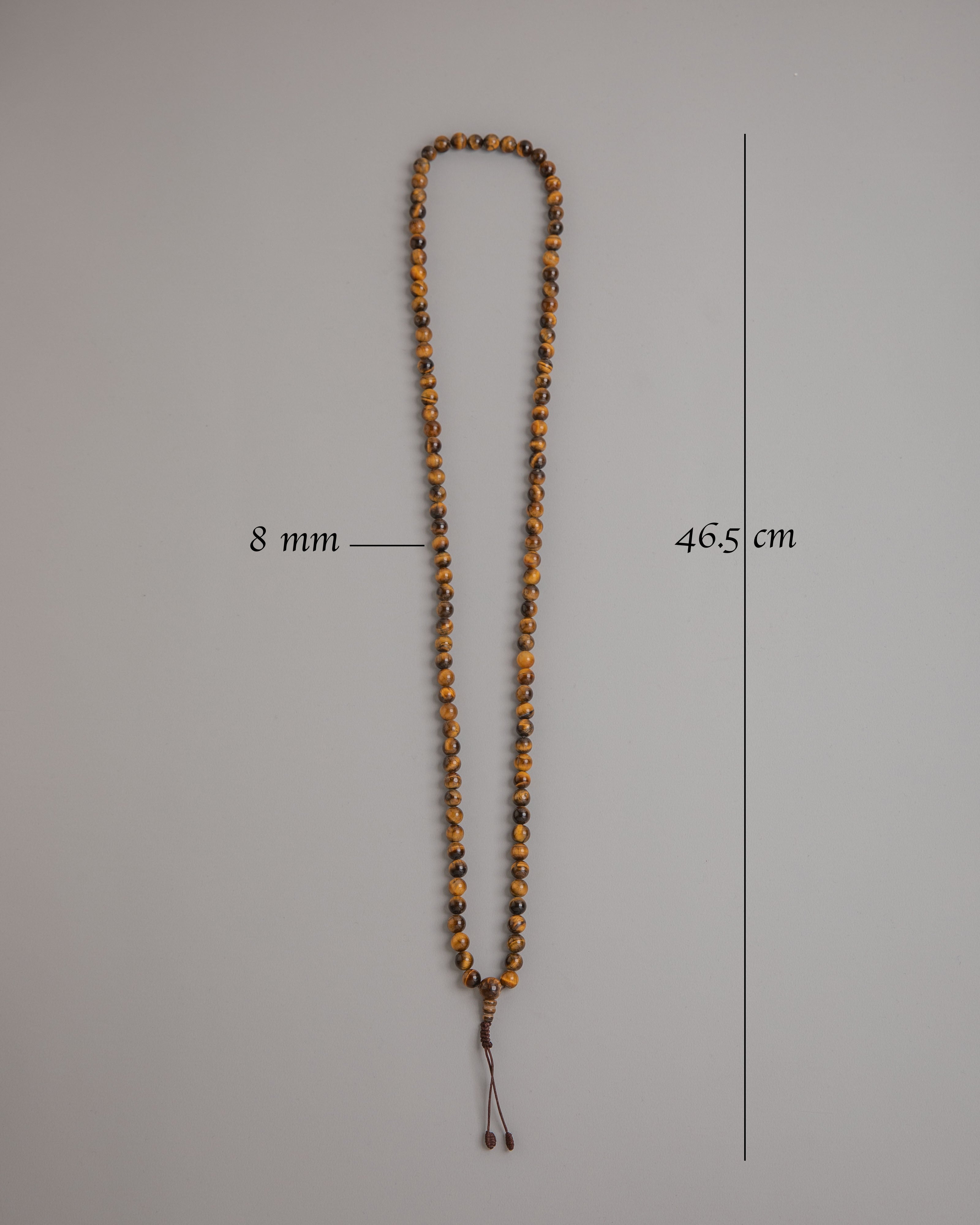 Ceremonial Tiger Eye Mala Beads | Spiritual Meditation Tool