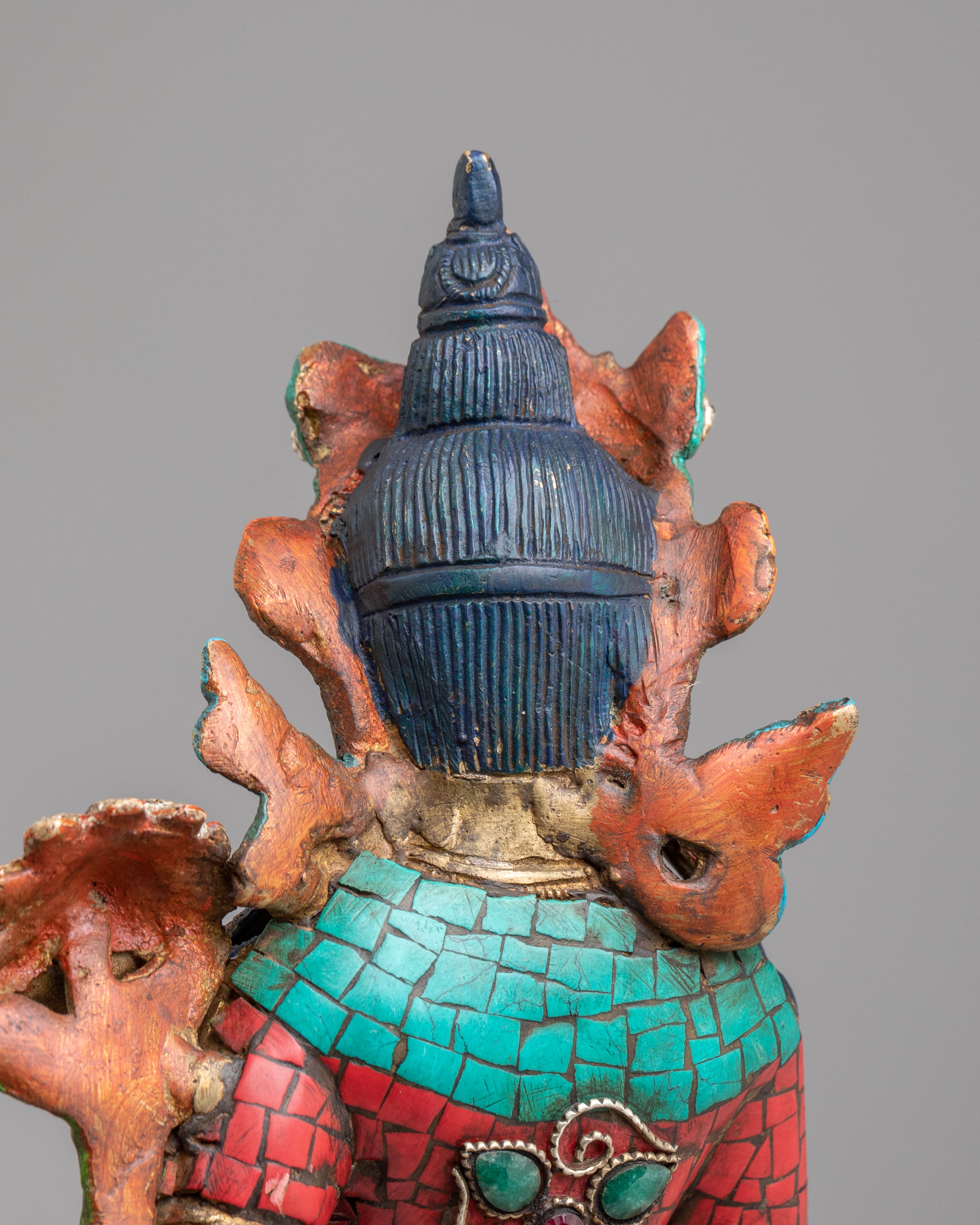 Dancing Green Tara Spiritual Sculpture | Handcrafted Tibetan Statue