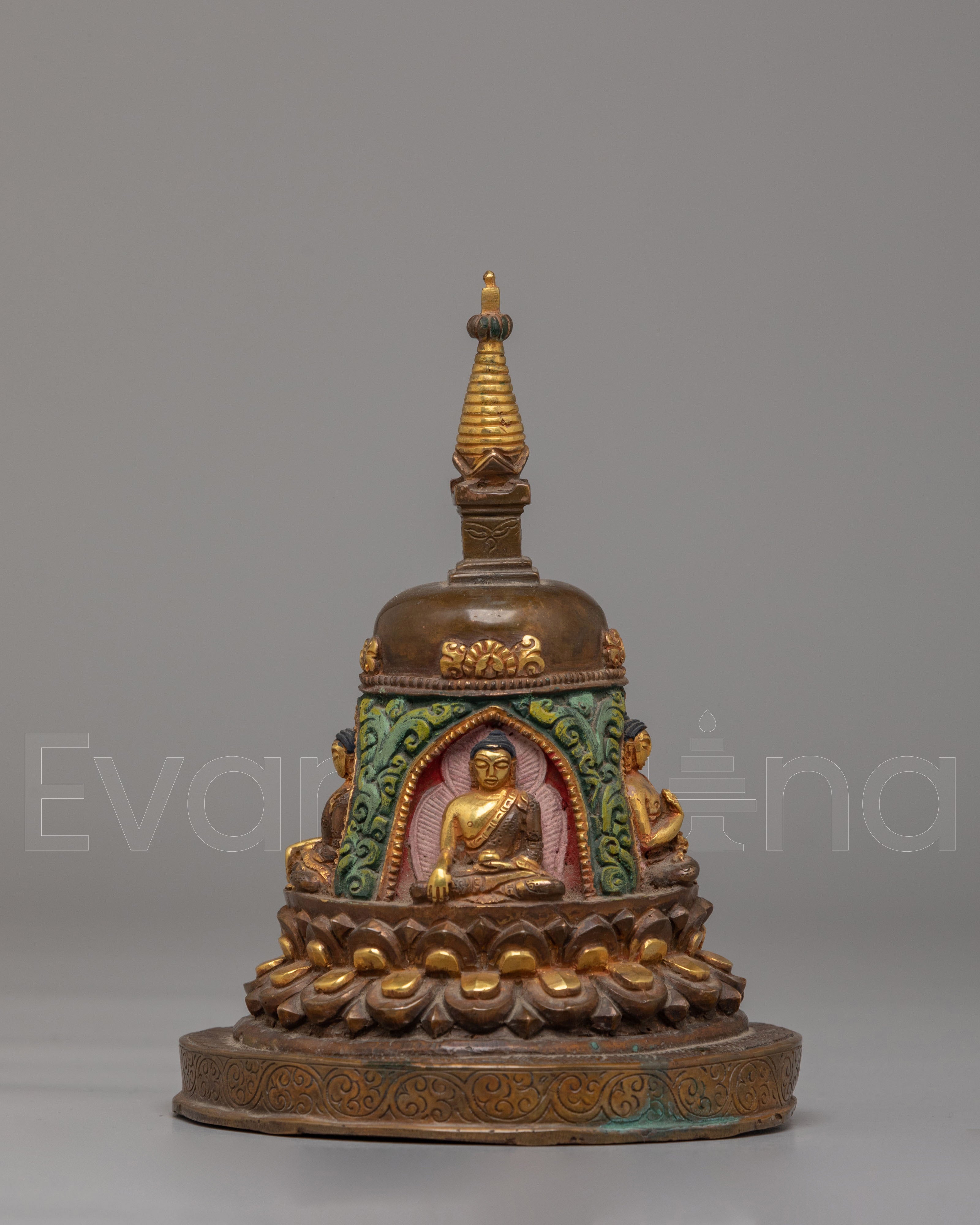 Ritual Stupa With Buddha Deities