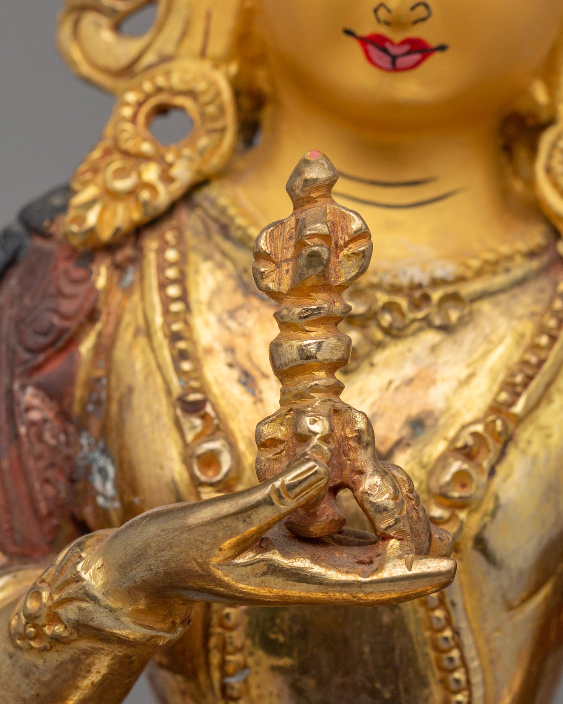 Divine Vajrasattva Statue | 24K Gold Plated Copper Vajrasattva