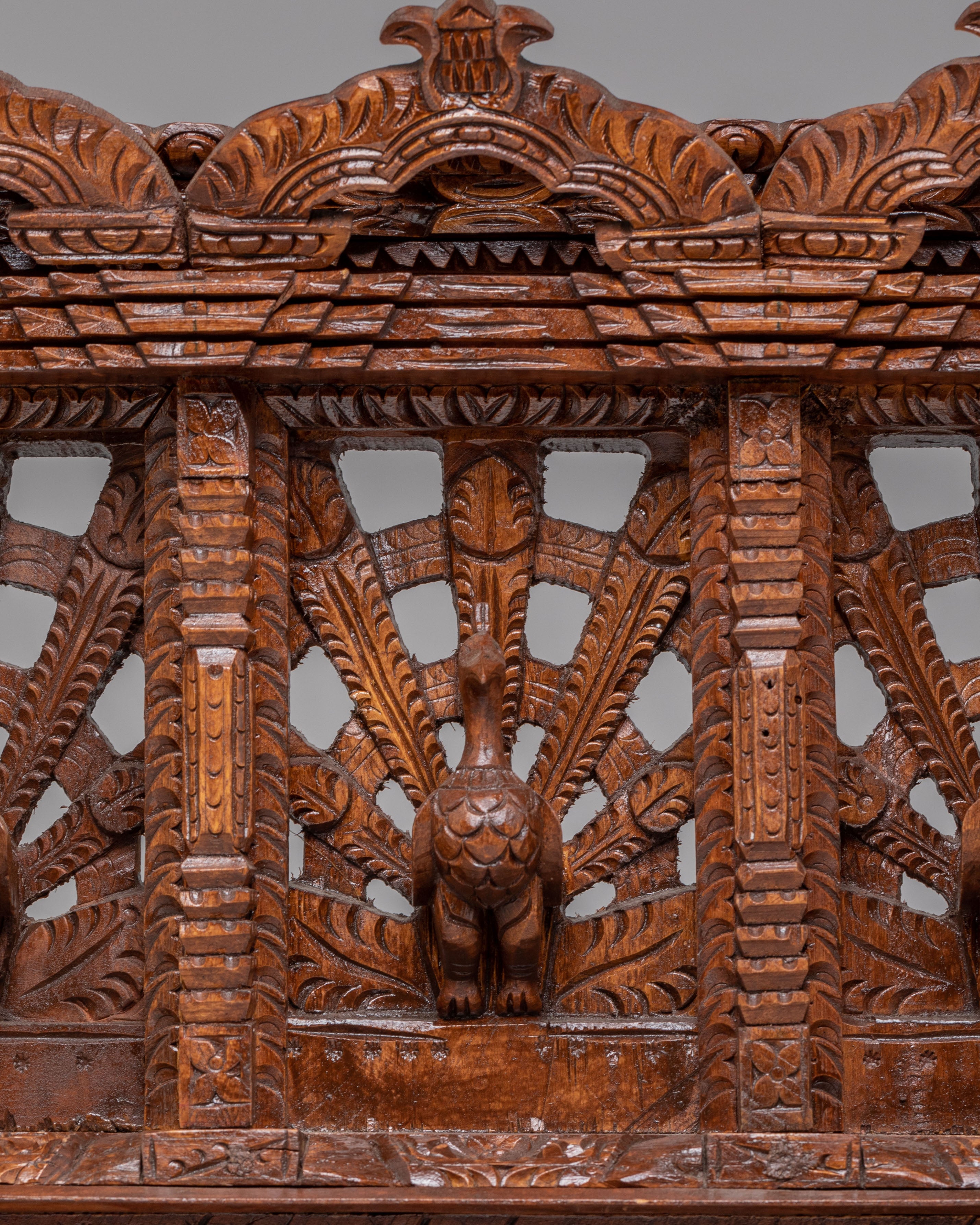 Hand Carved Wooden Wall Hanging | Himalayan Home Display