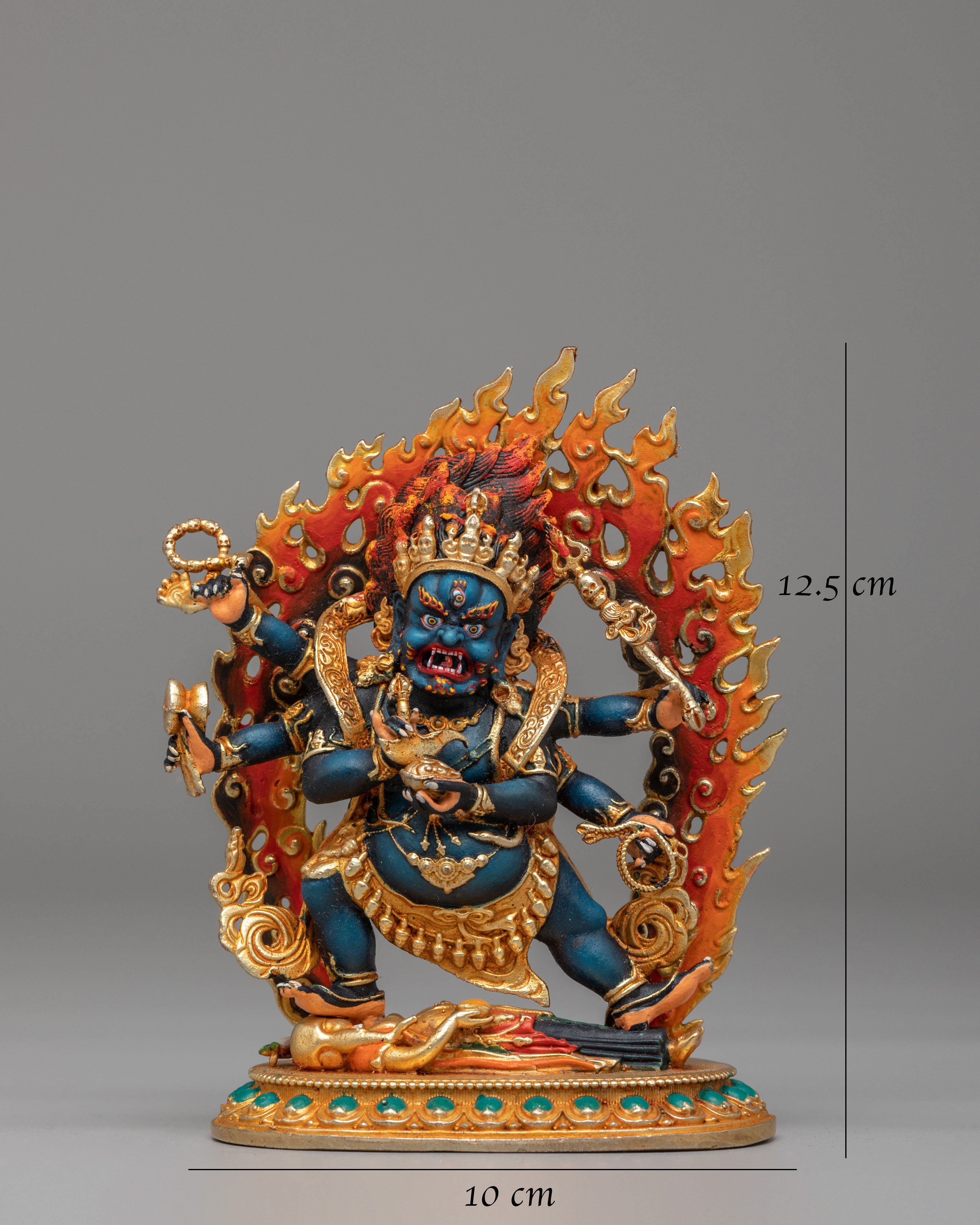 Six-Armed Mahakala Protector Deity Statue | Symbol of Protection and Strength