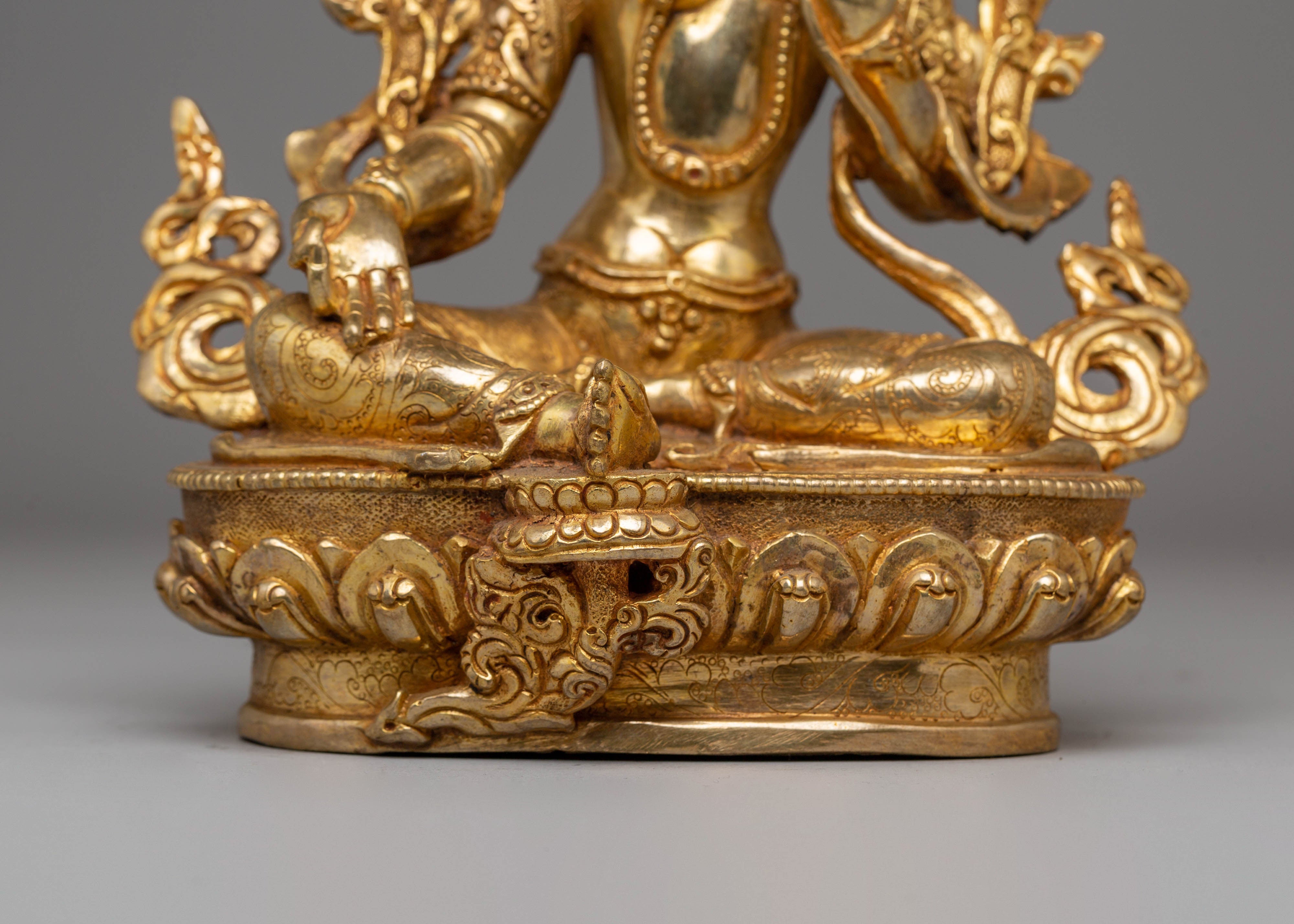 Compassionate Green Tara Figurine for Decor | Perfect for Your Space