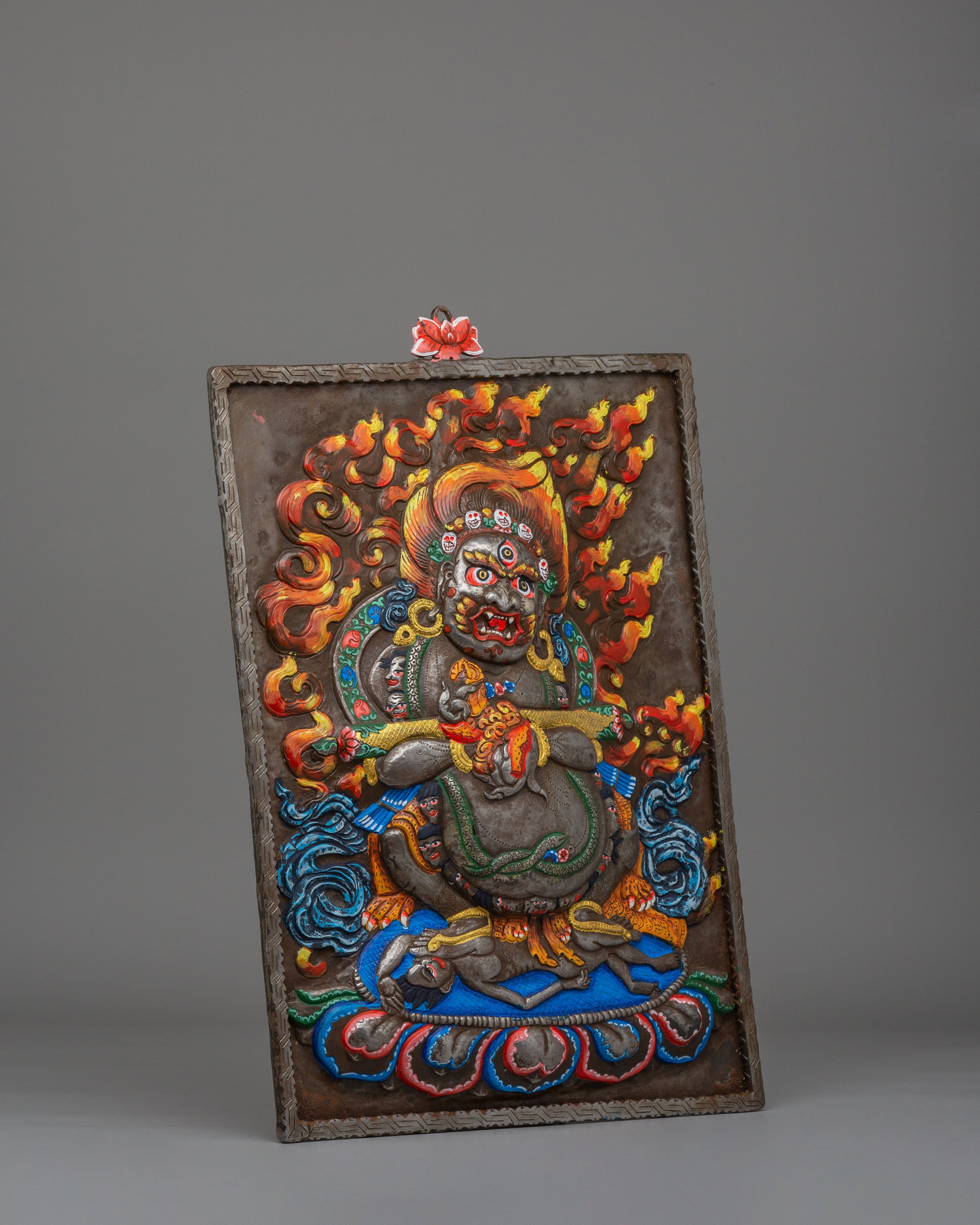 Shakya Mahakala Wall Hanging | Protection Wall Decor for Spiritual Practice