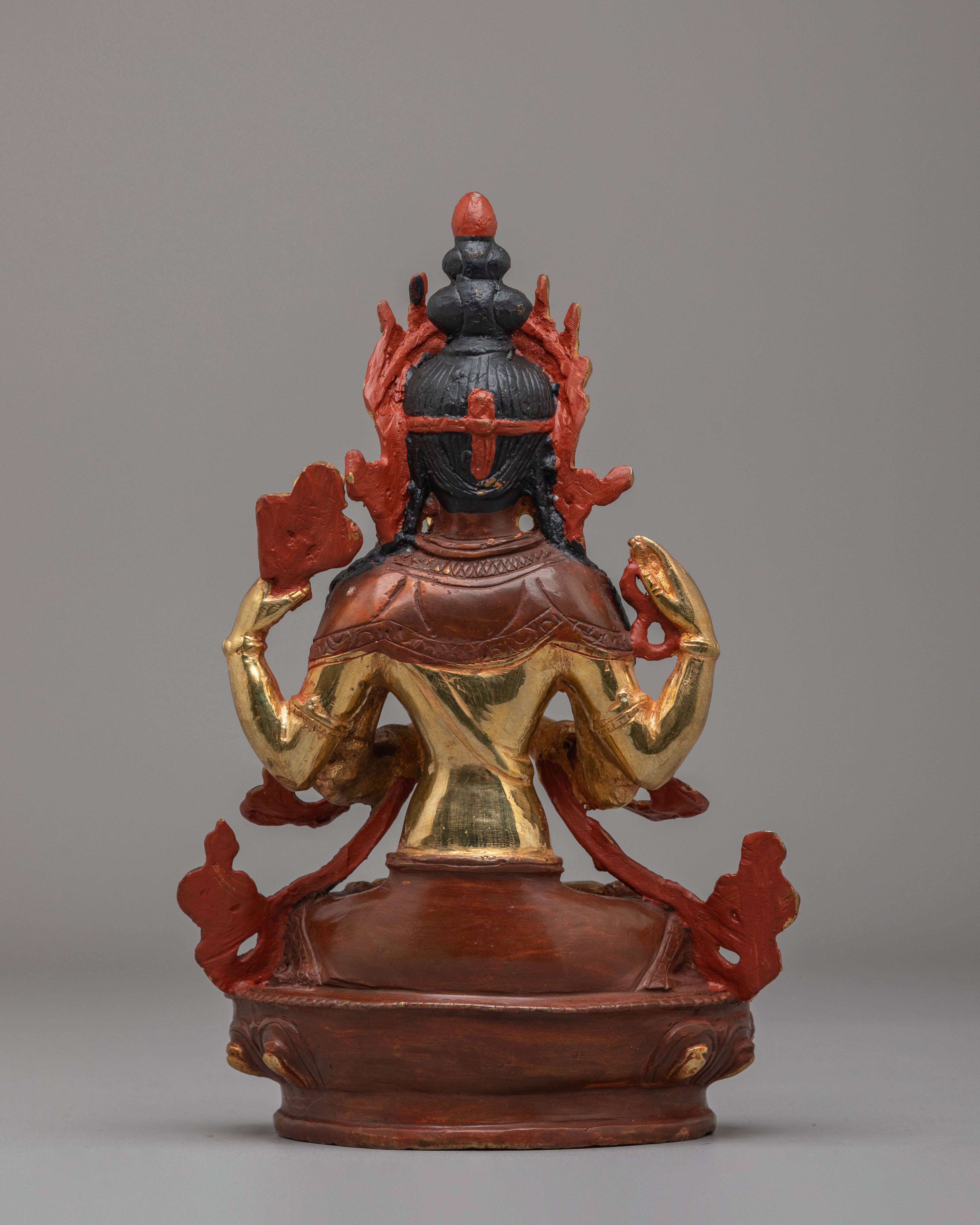 Buddhist Chenrezig Statue | Handcrafted Copper Statue for Meditation