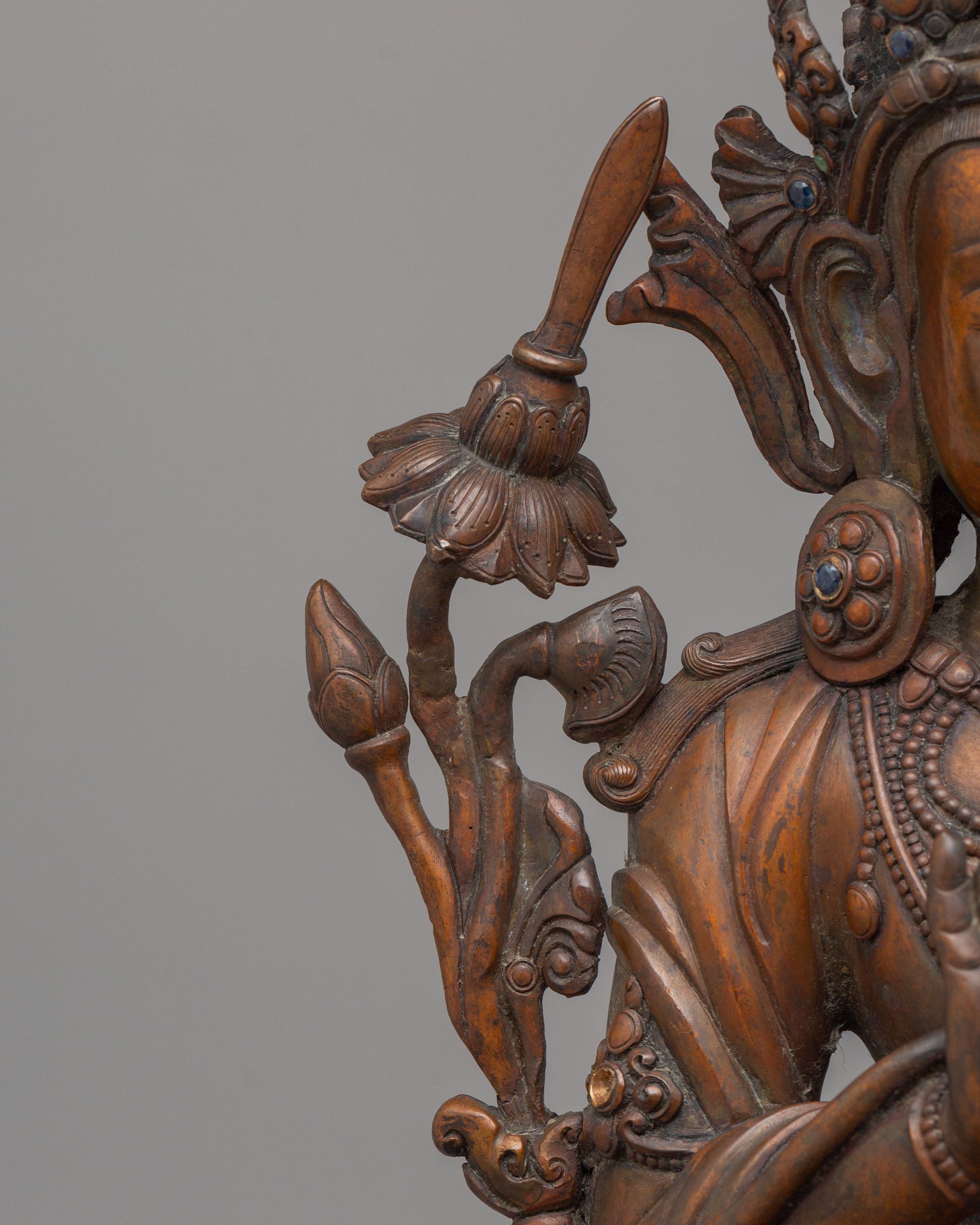 Handcrafted Himalayan Tikshna Manjushri Sculpture | Spiritual Home Decor