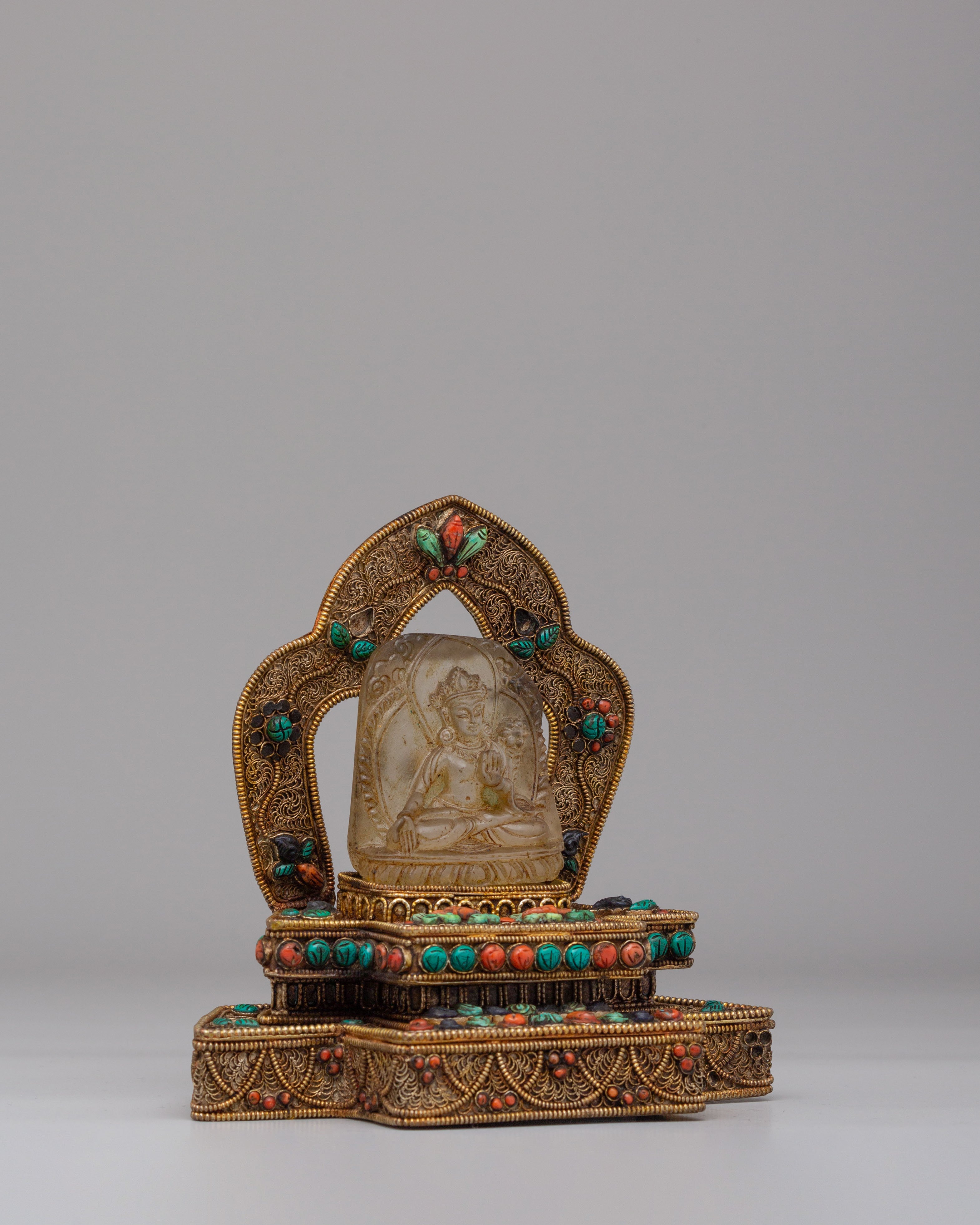 White Tara on Throne Statue | A Divine Symbol of Compassion and Protection