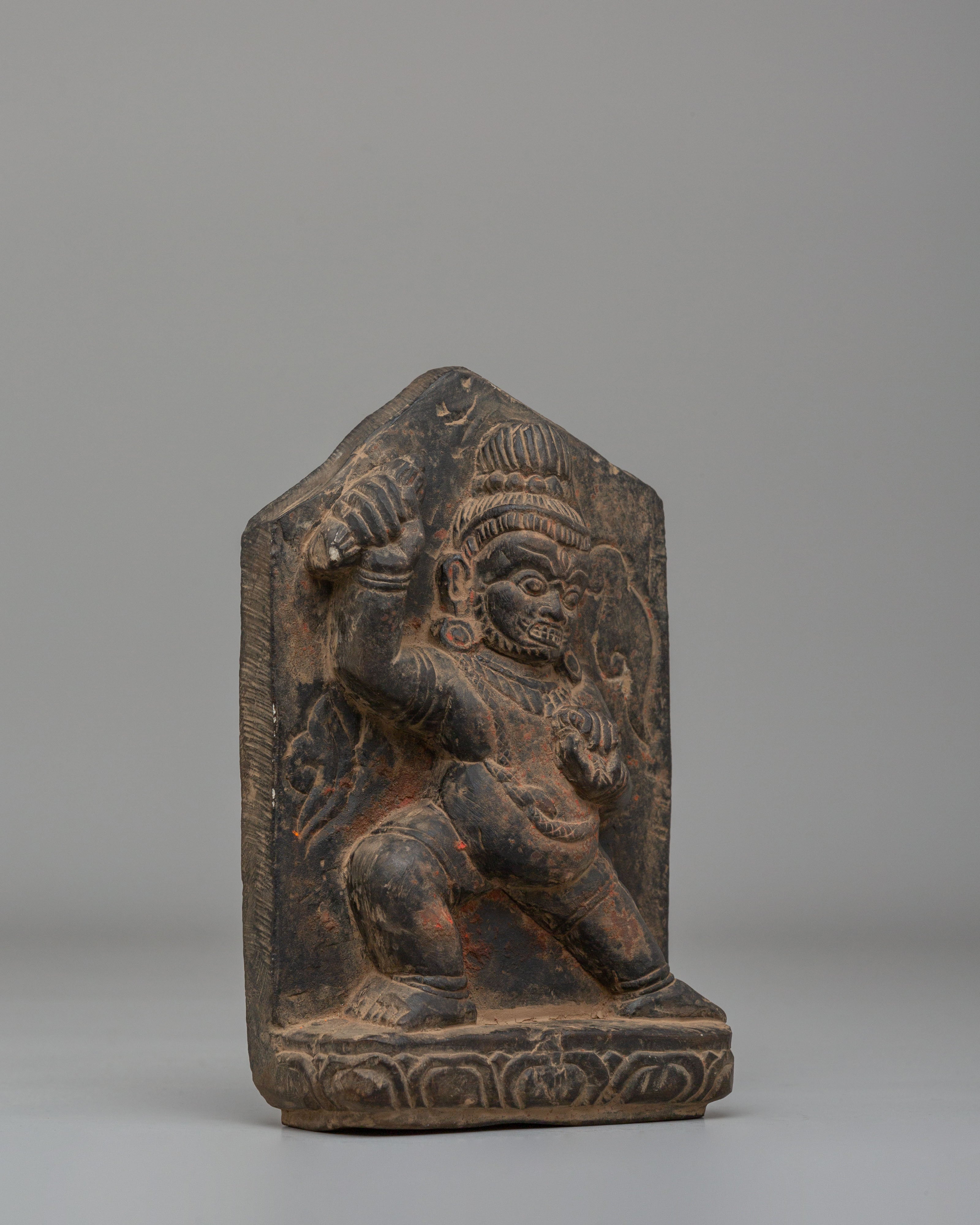 Sacred Vajrapani Bodhisattva Sculpture | Tibetan Buddhist Protector Deity Statue