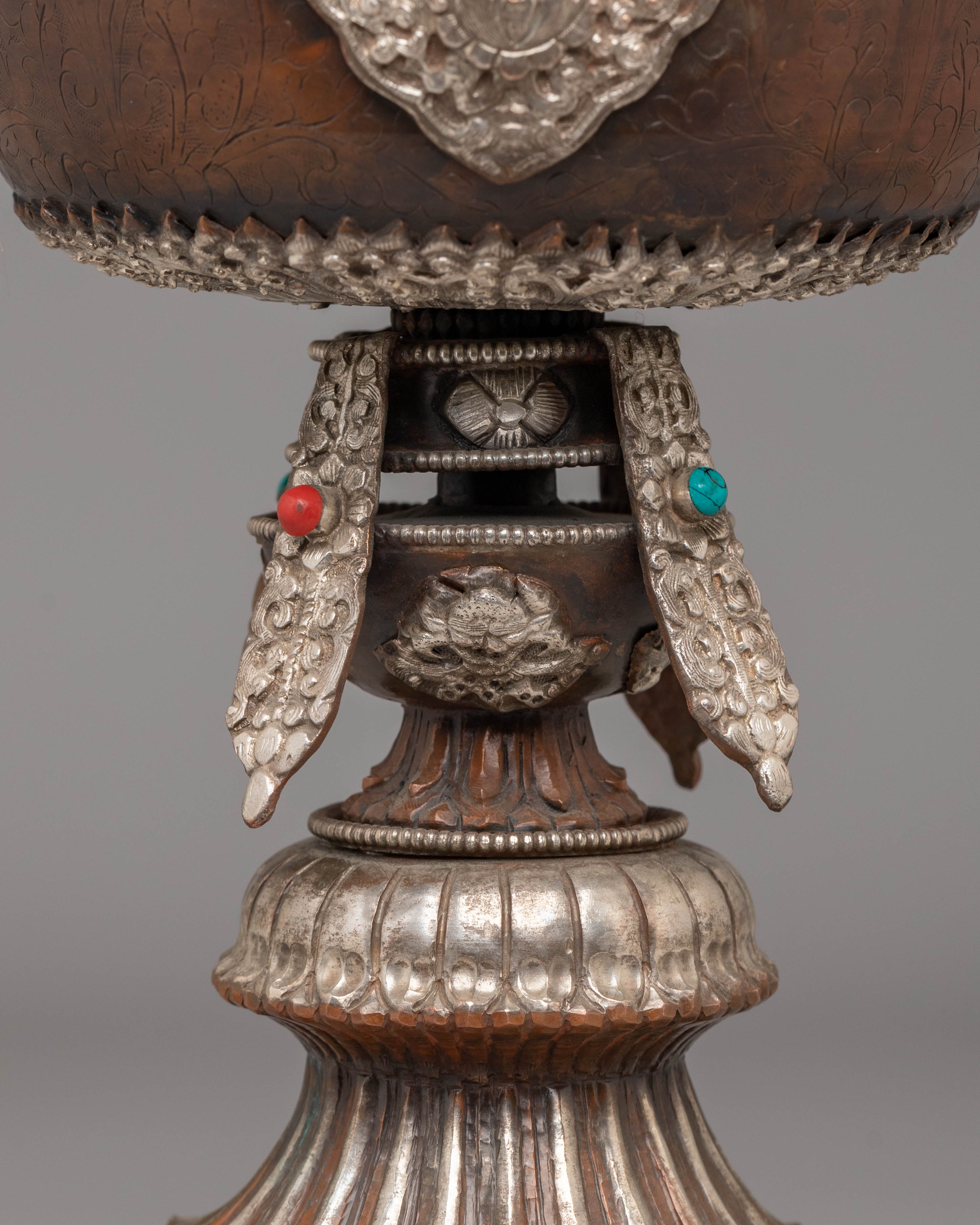 Decorative Tibetan Butter Lamp | Handcrafted Ritual Oil Lamp for Meditation