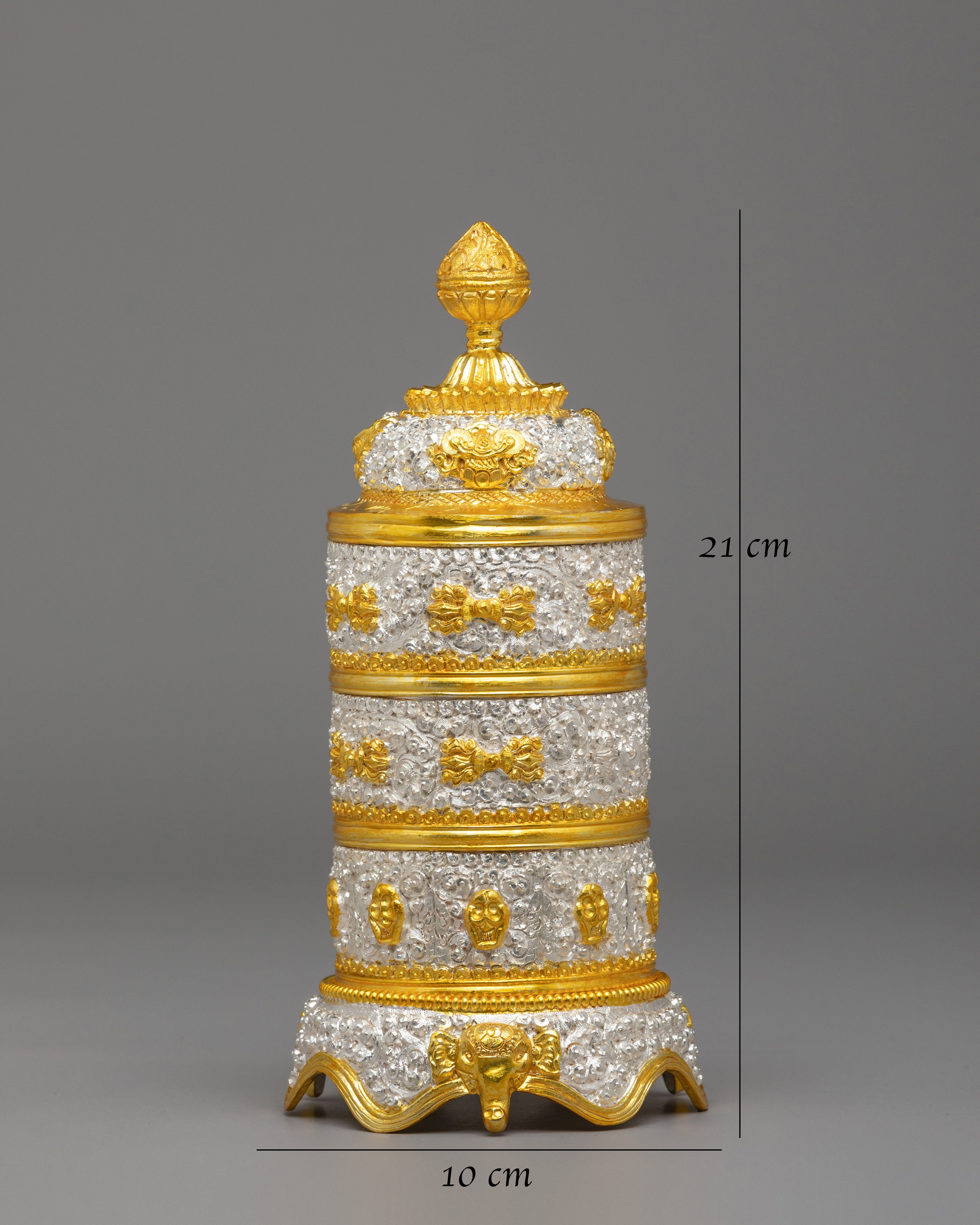 Handmade Offering Rice Pot | Elegant Copper and Electroplated Design
