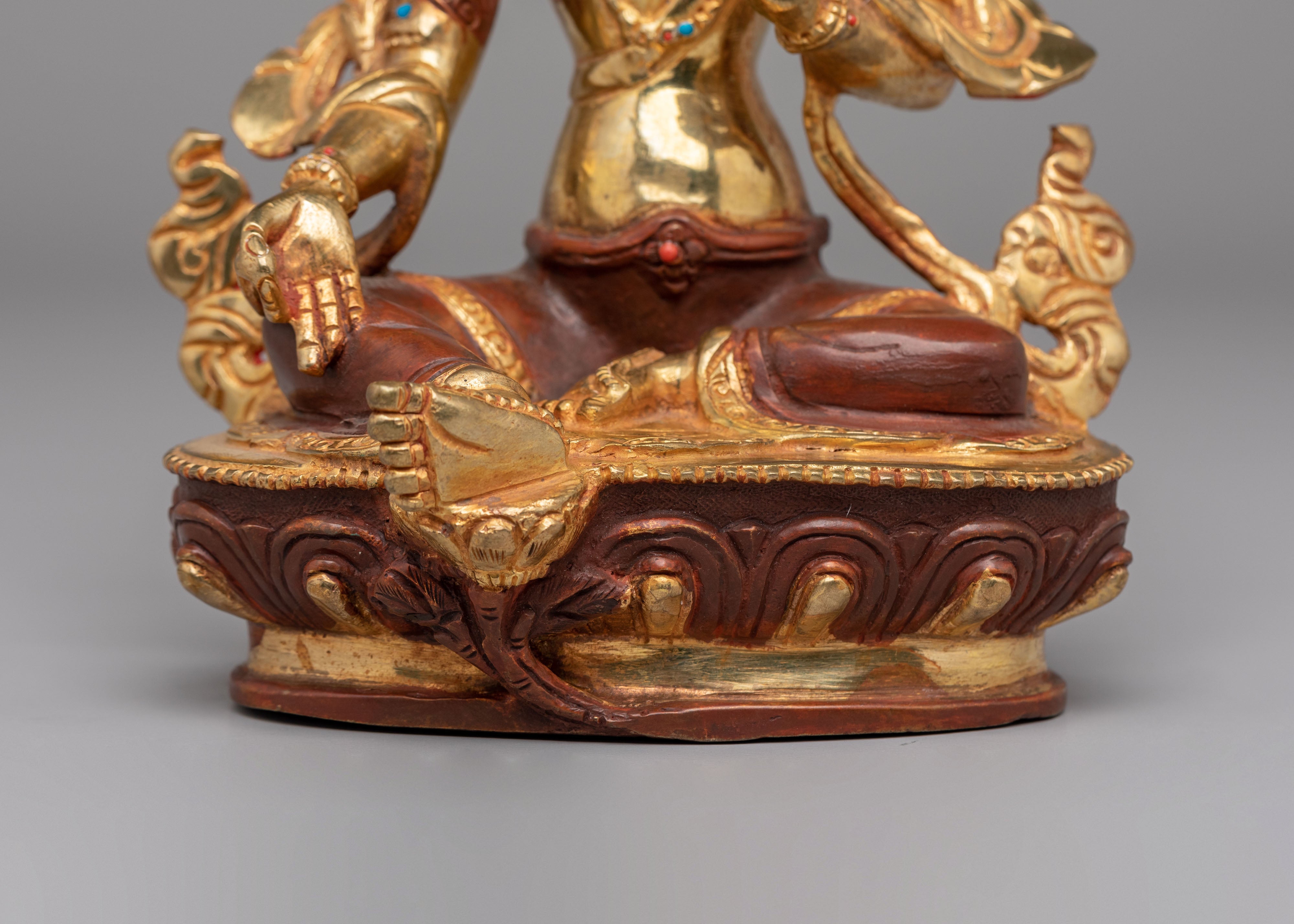 Buddhist Green Tara Deity Statue | Handmade Tibetan Art