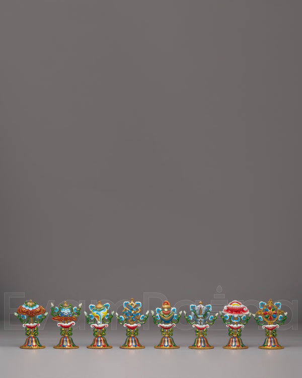 Handcrafted Eight Auspicious Symbols | Tibetan Buddhist Art