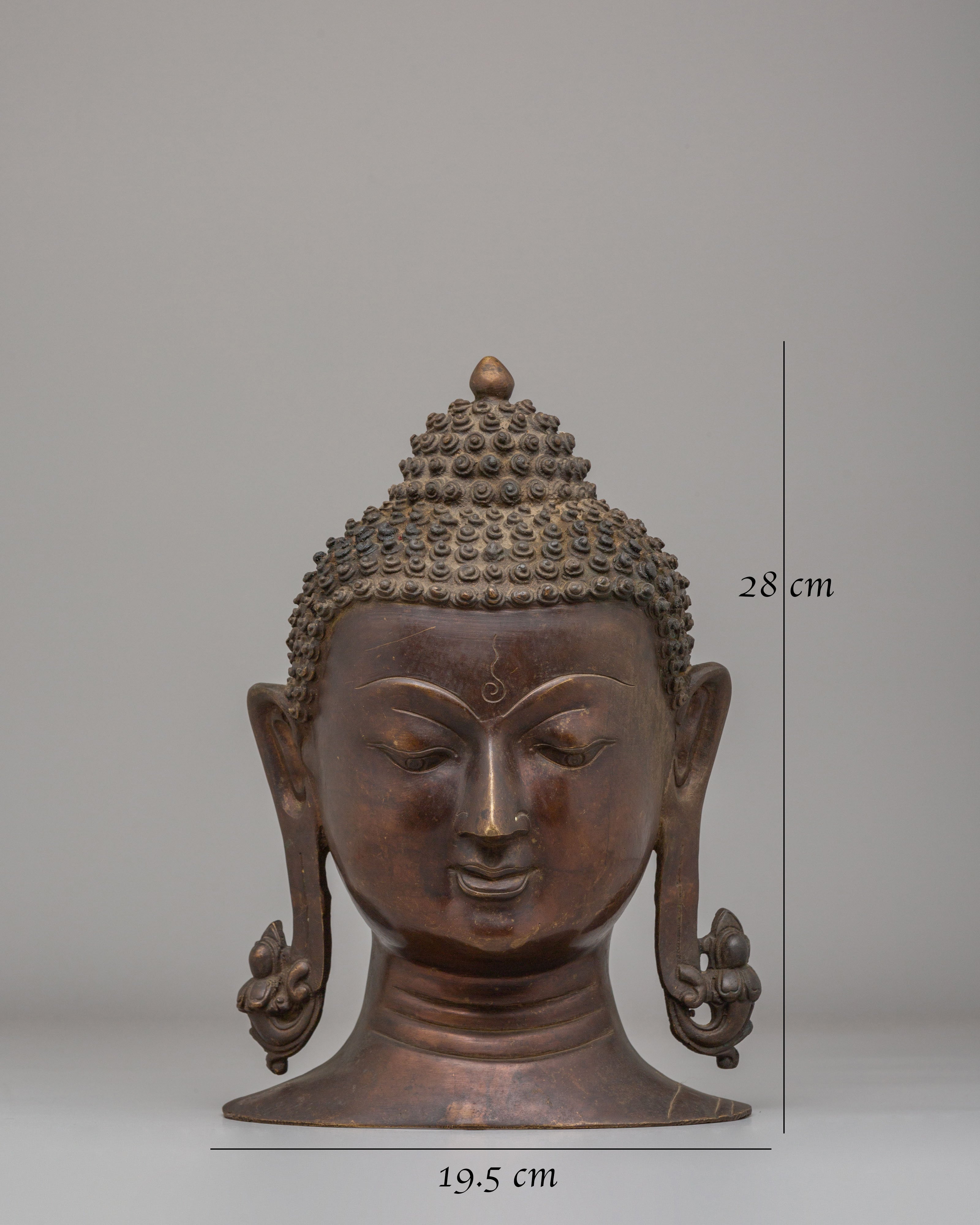Enlightened Buddha Head Decor | Perfect for Home Altars & Meditation Spaces