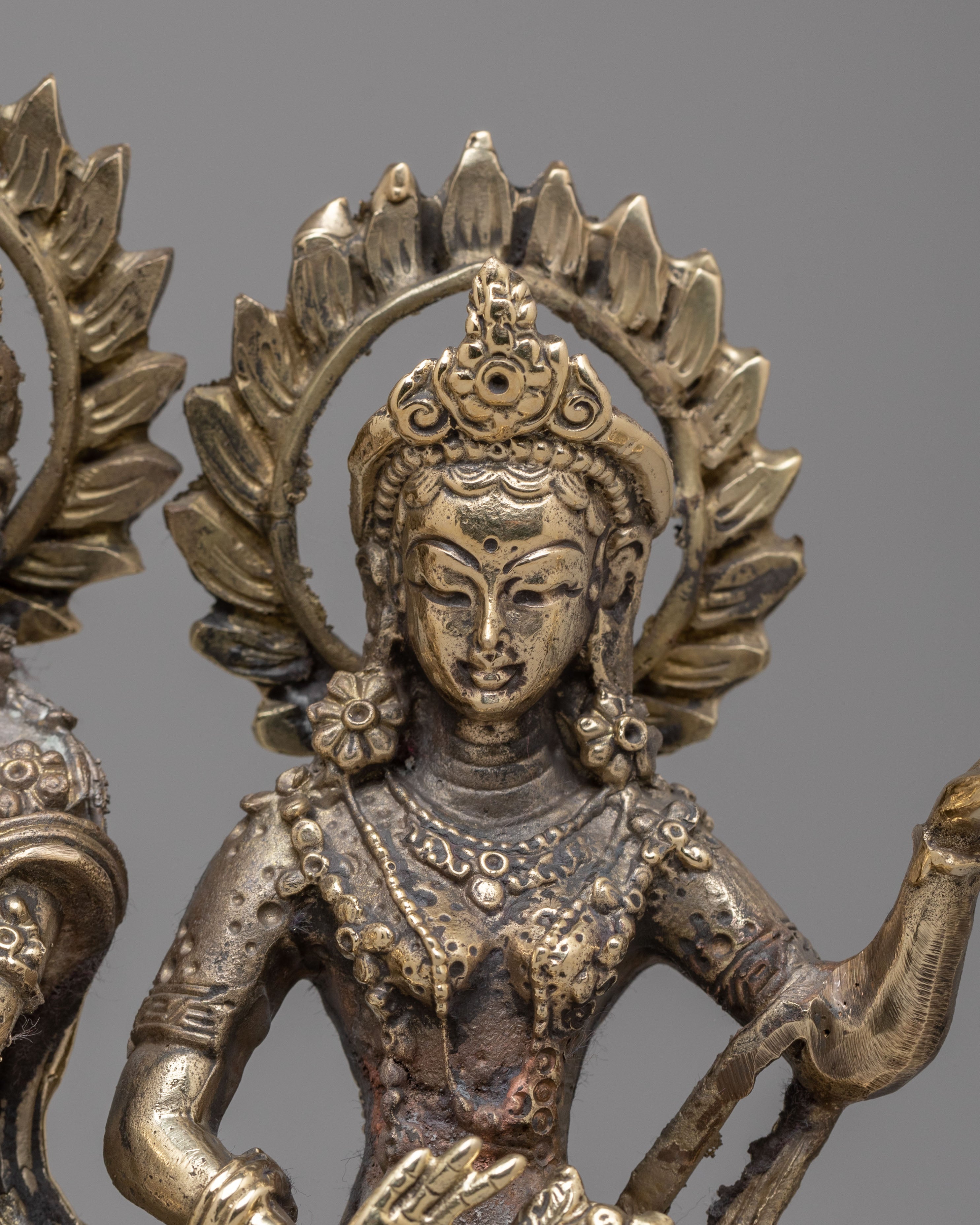 Spiritual Krishna And Radha Statue | Brass Hindu Deity Sculpture