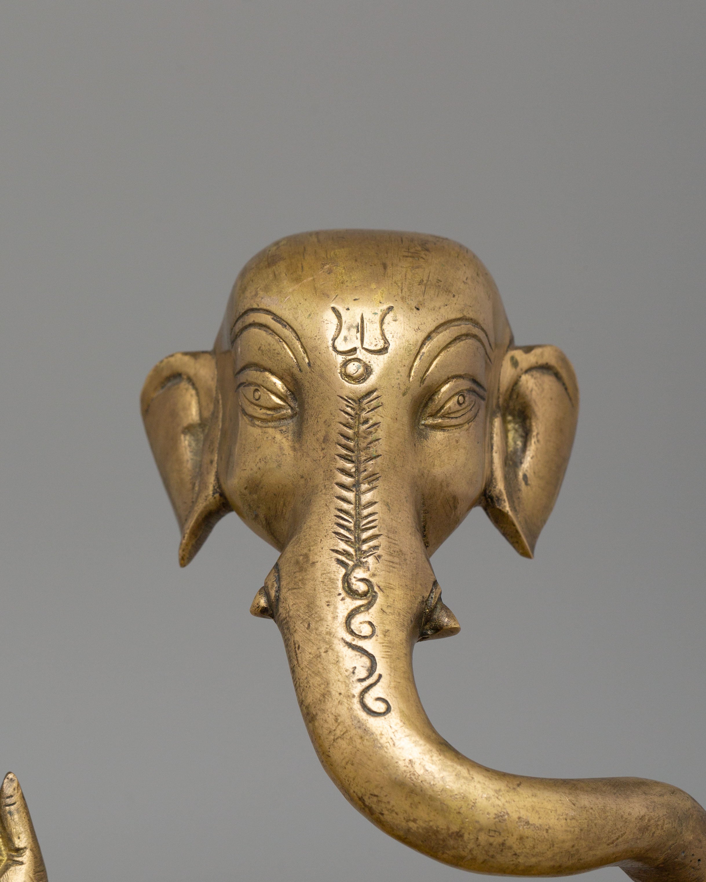 Handcrafted Decorative Ganesh Sculpture | Sacred Brass Idol