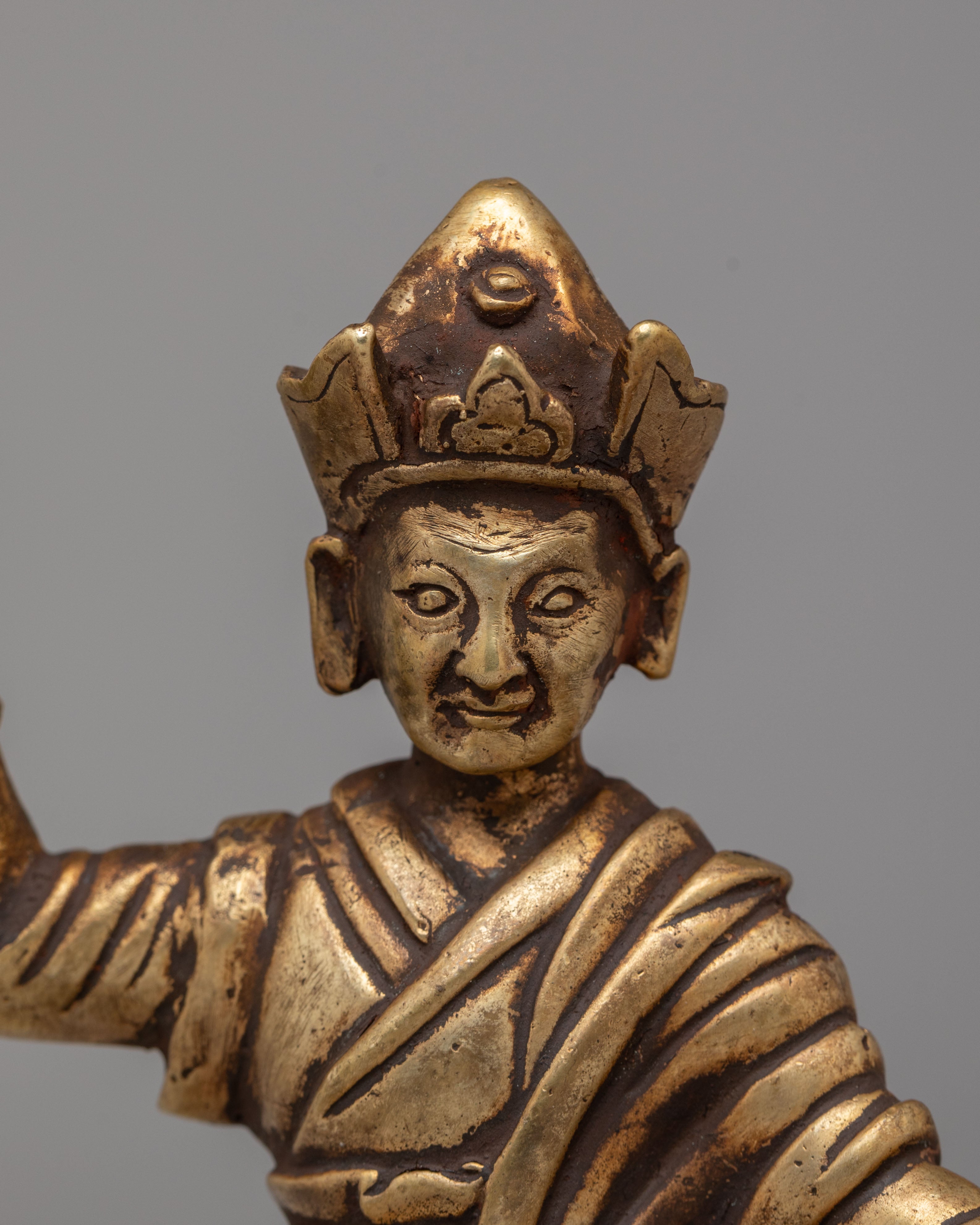 Traditional Karmapa Statue for Altar | Handcrafted Tibetan Figurine
