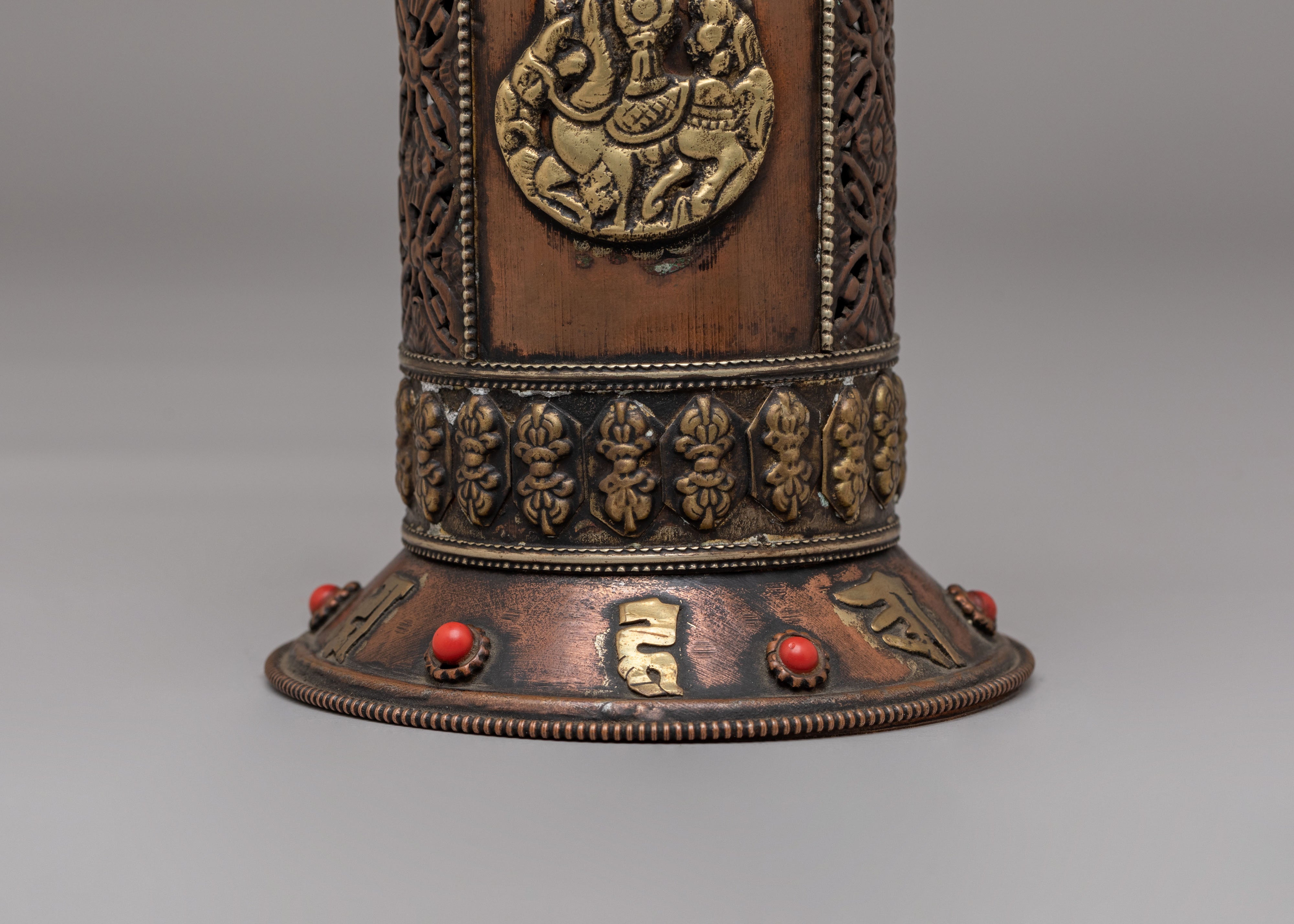 Buddhist Incense Holder | Handcrafted Gemstone Inlaid Holder